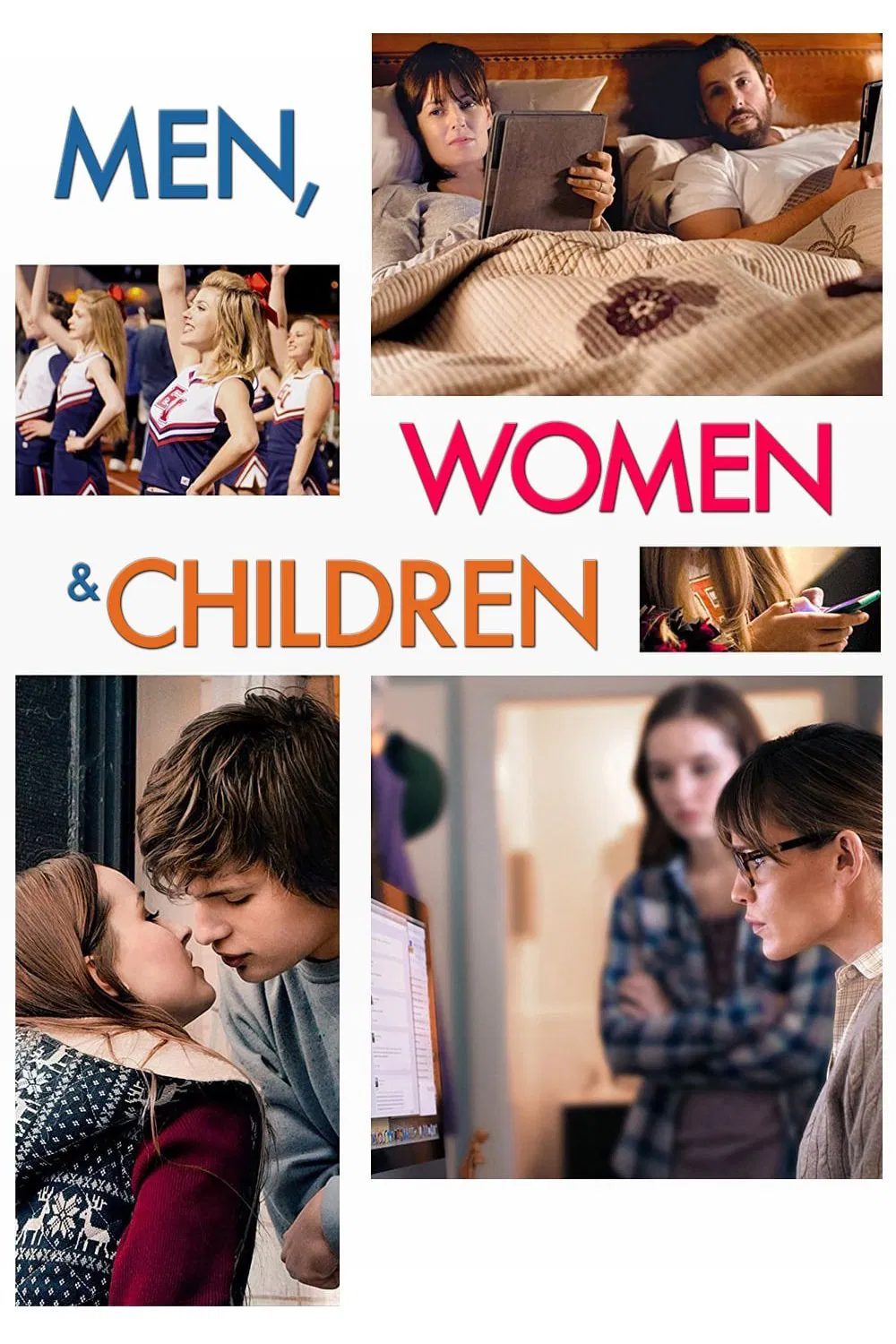 Poster chính thức của phim Phim Tâm Lý, Phim Hài "Đàn Ông, Phụ Nữ & Trẻ Em" (Men, Women & Children - 2014), với sự tham gia của diễn viên Adam Sandler và Jennifer Garner.
