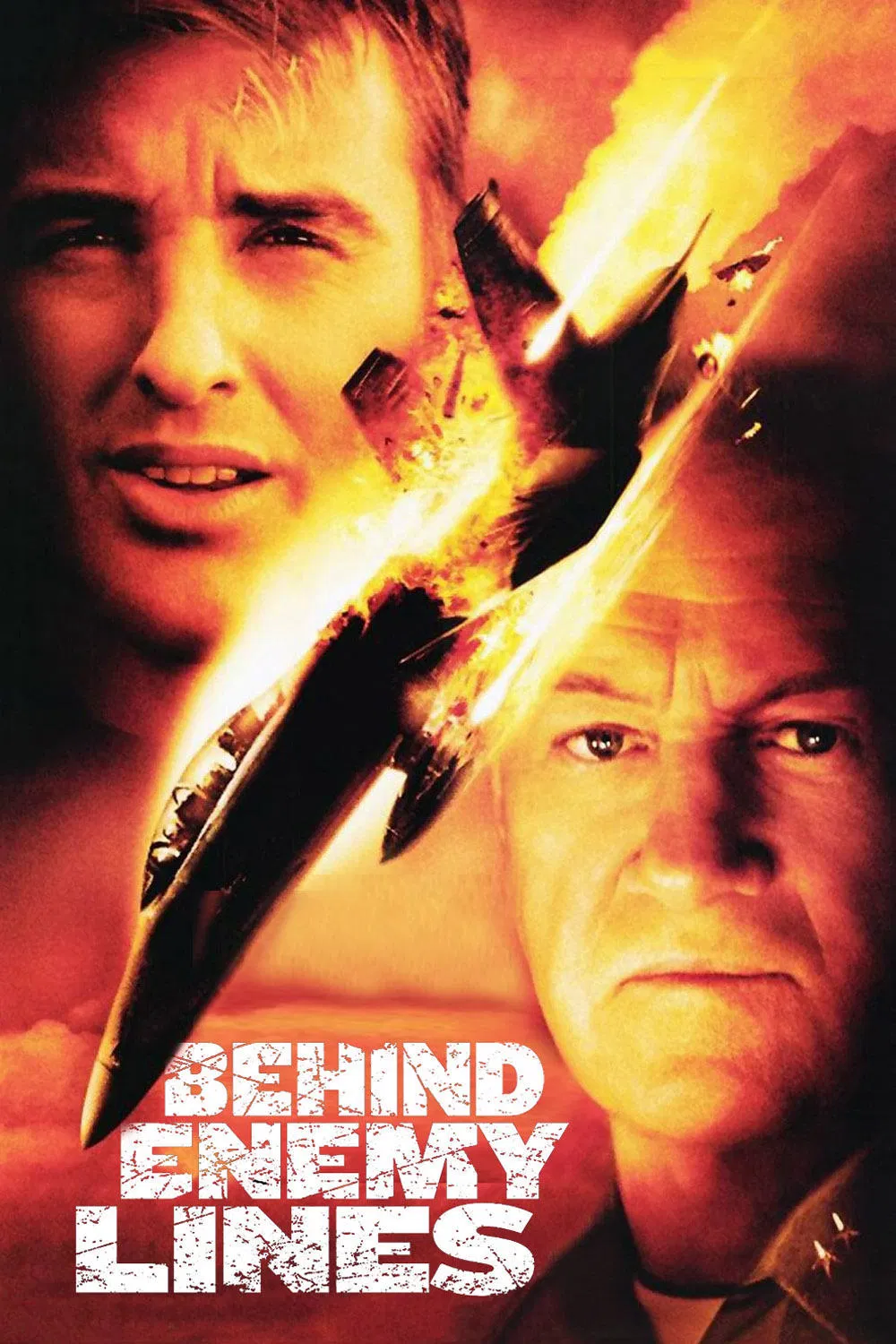 Poster chính thức của phim Phim Hành Động, Phim Tâm Lý "Đằng Sau Chiến Tuyến" (Behind Enemy Lines - 2001), với sự tham gia của diễn viên Owen Wilson và Gene Hackman.