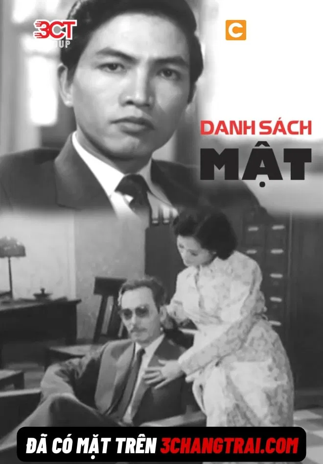 Poster chính thức của phim Phim Giật Gân, Phim Tâm Lý "Danh Sách Mật" (Confidential Files - 1977), với sự tham gia của diễn viên Minh Trí và Ái Vân.