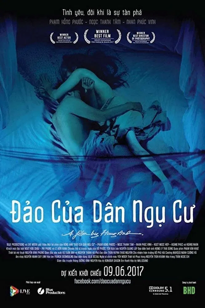Poster chính thức của phim Phim Tâm Lý "Đảo Của Dân Ngụ Cư" (The Way Station - 2017), với sự tham gia của diễn viên Phạm Hồng Phước và Ngọc Thanh Tâm.