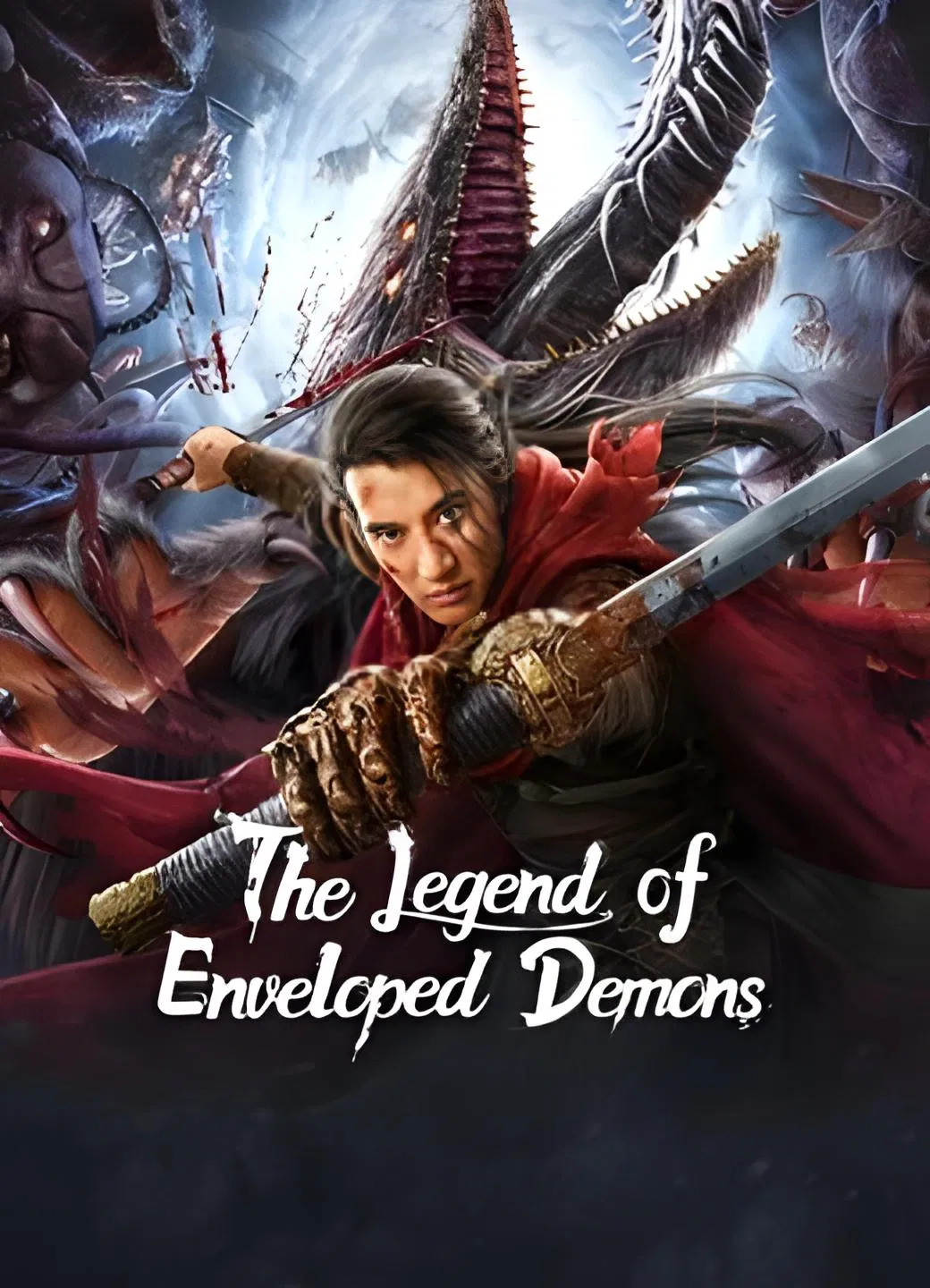 Poster chính thức của phim Phim Tâm Lý, Phim Giật Gân "Đao Kiếm Phong Ma" (The Legend of Enveloped Demons - 2022), với sự tham gia của diễn viên Purba Rgyal và Wen Xin.