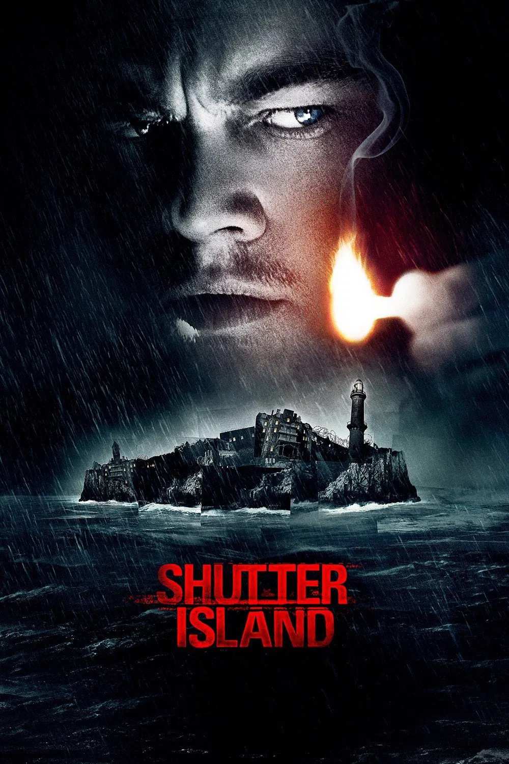 Poster chính thức của phim Phim Tâm Lý, Phim Giật Gân "Đảo Kinh Hoàng" (Shutter Island - 2010), với sự tham gia của diễn viên Leonardo DiCaprio và Mark Ruffalo.