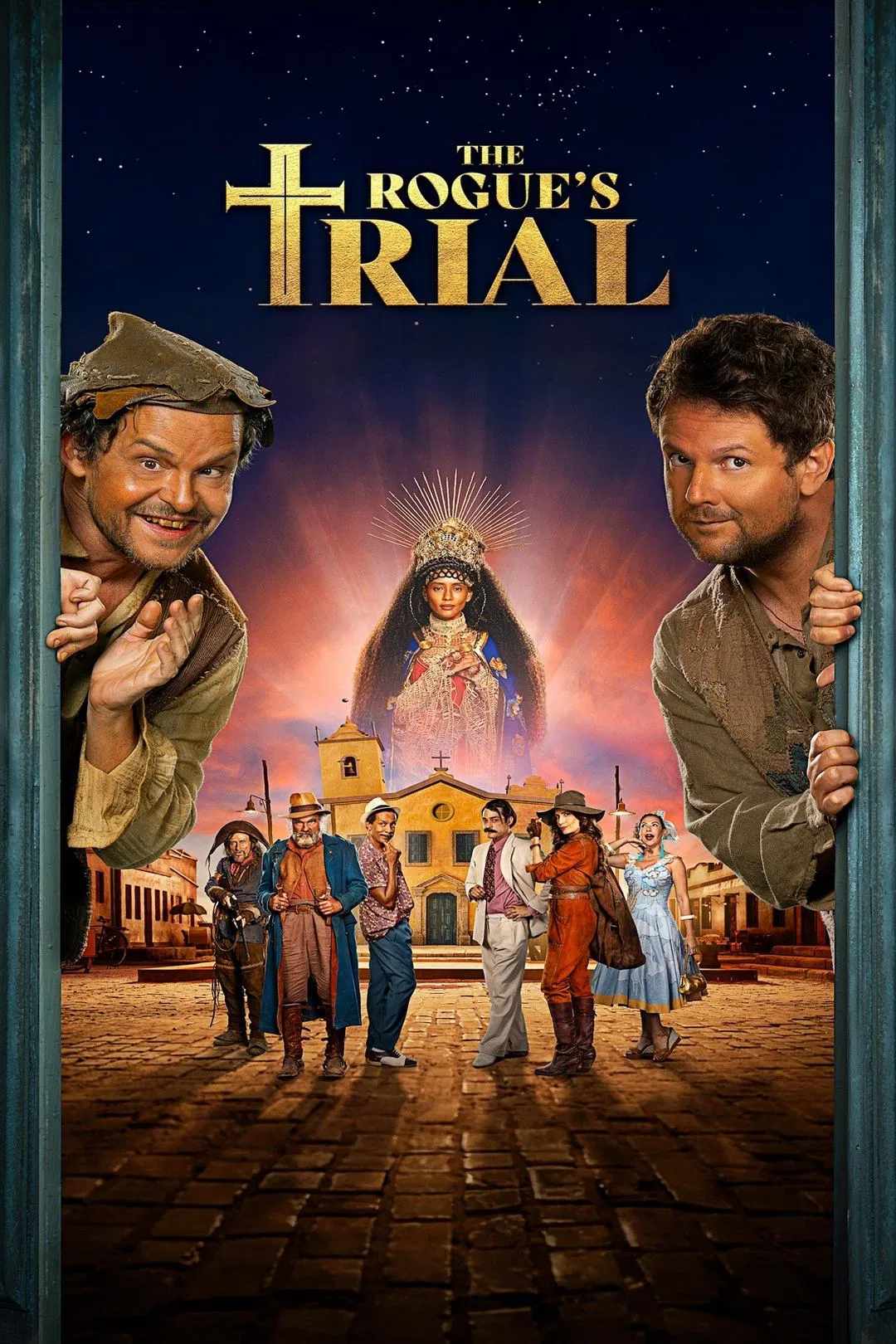 Poster chính thức của phim Phim Hài, Phim Tâm Lý "Đạo Lý của Thằng Lừa" (The Rogue's Trial - 2024), với sự tham gia của diễn viên Matheus Nachtergaele và Selton Mello.