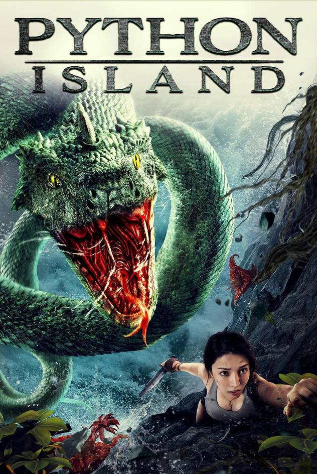 Poster chính thức của phim Phim Tâm Lý, Phim Kinh Dị "Đảo Rắn" (Snake Island Python - 2022), với sự tham gia của diễn viên Liu Wei và Cen Ming.