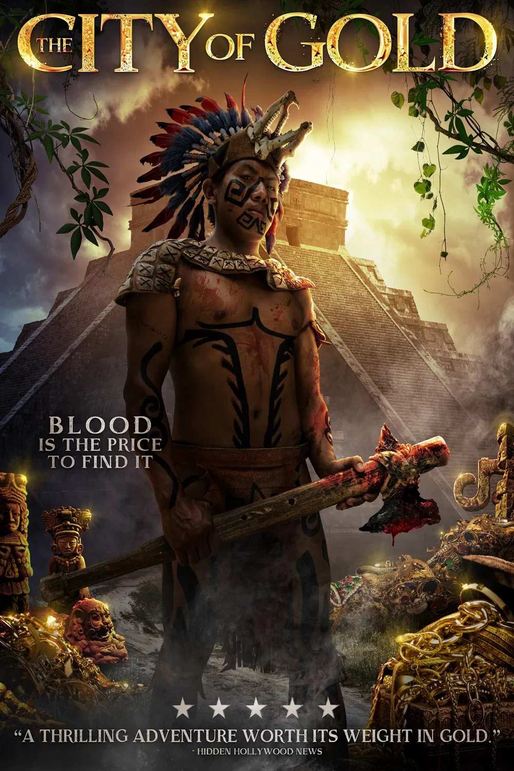 Poster chính thức của phim Phim Phiêu Lưu, Phim Hành Động "Đảo Vàng" (The City of Gold - 2018), với sự tham gia của diễn viên Christopher Atkins và Vernon Wells.