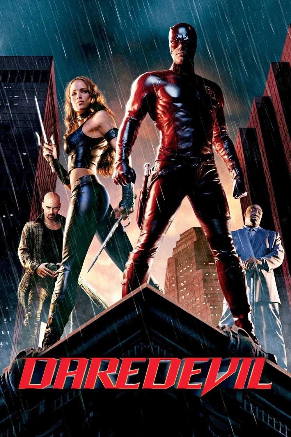 Poster chính thức của phim Phim Giả Tượng, Phim Hành Động "Daredevil: Hiệp Sĩ Mù" (Daredevil - 2003), với sự tham gia của diễn viên Ben Affleck và Jennifer Garner.