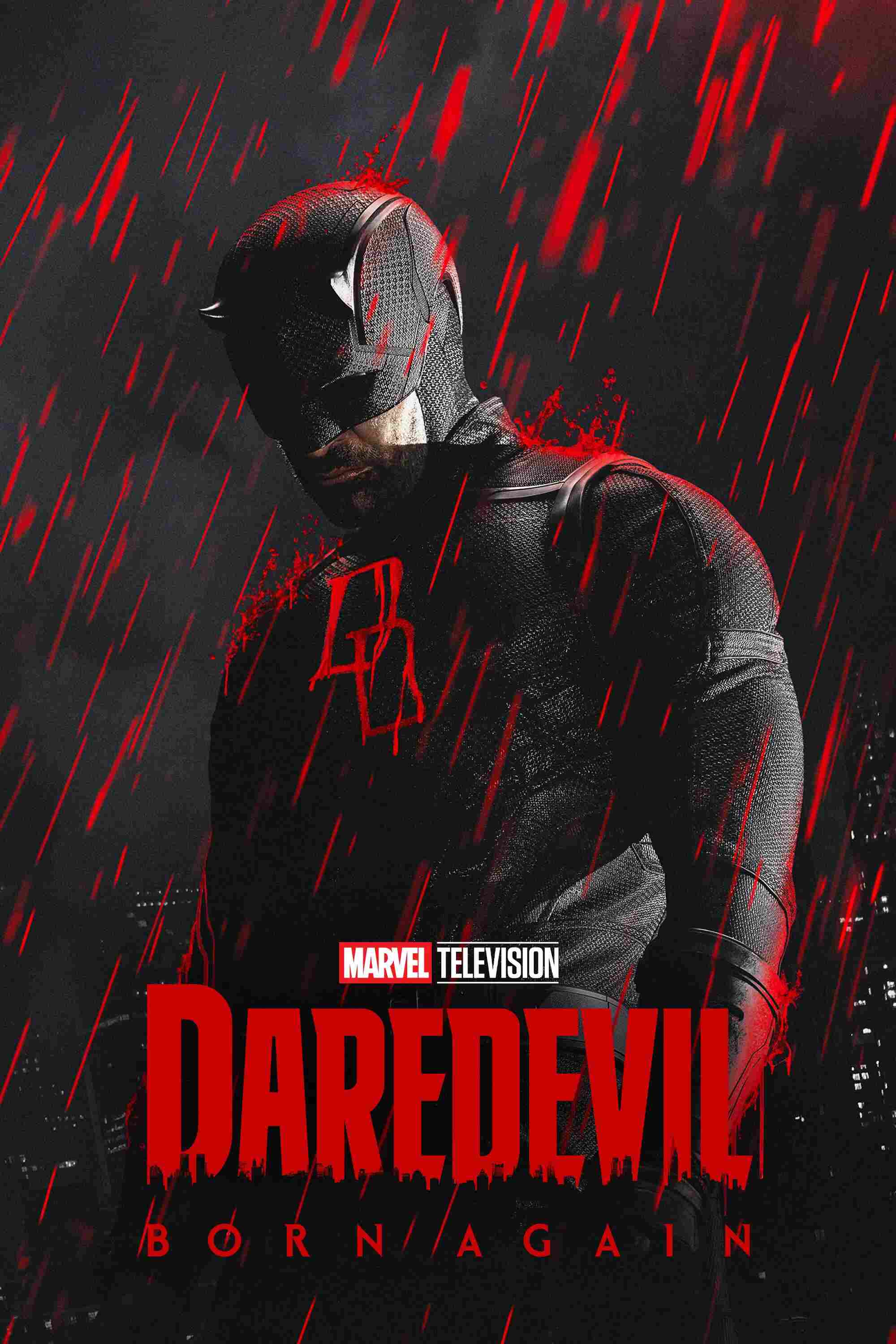 Poster chính thức của phim Phim Tâm Lý, Phim Hình Sự "Daredevil: Tái Xuất (Phần 2)" (Daredevil: Born Again - 2025), với sự tham gia của diễn viên Charlie Cox và Vincent D'Onofrio.