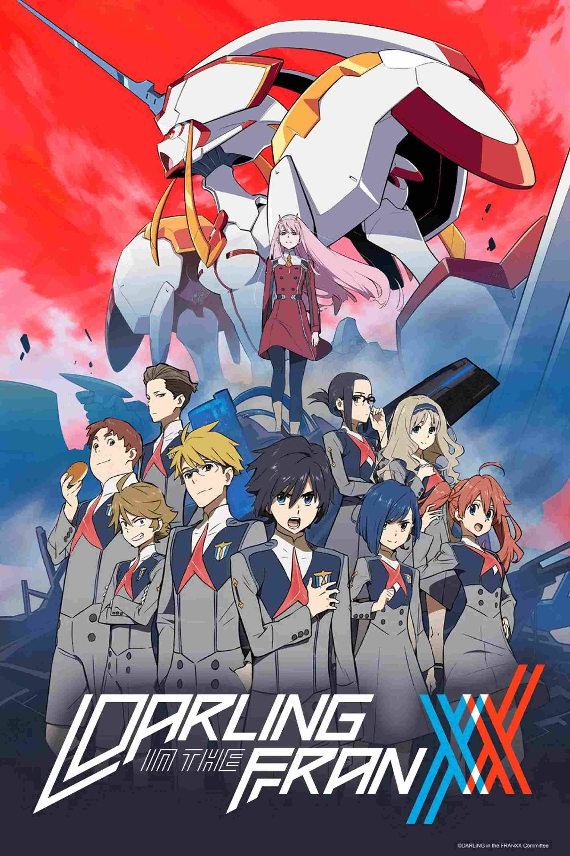 Poster chính thức của phim Phim Hoạt Hình, Phim Tâm Lý "DARLING in the FRANXX" (DARLING in the FRANXX - 2018), với sự tham gia của diễn viên Yuto Uemura và Haruka Tomatsu.