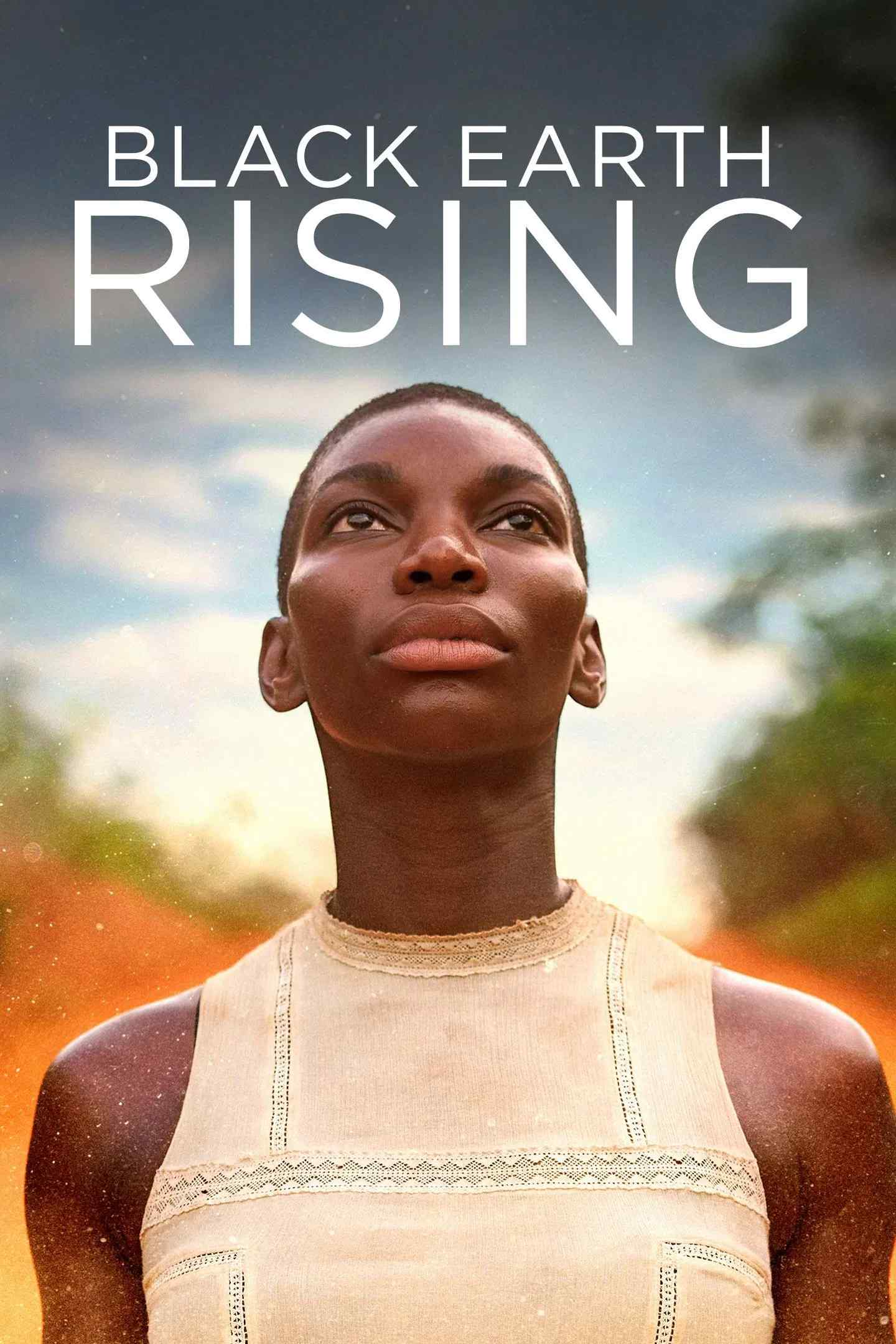 Poster chính thức của phim Phim Tâm Lý, Phim Hình Sự "Đất đen" (Black Earth Rising - 2018), với sự tham gia của diễn viên Michaela Coel và John Goodman.