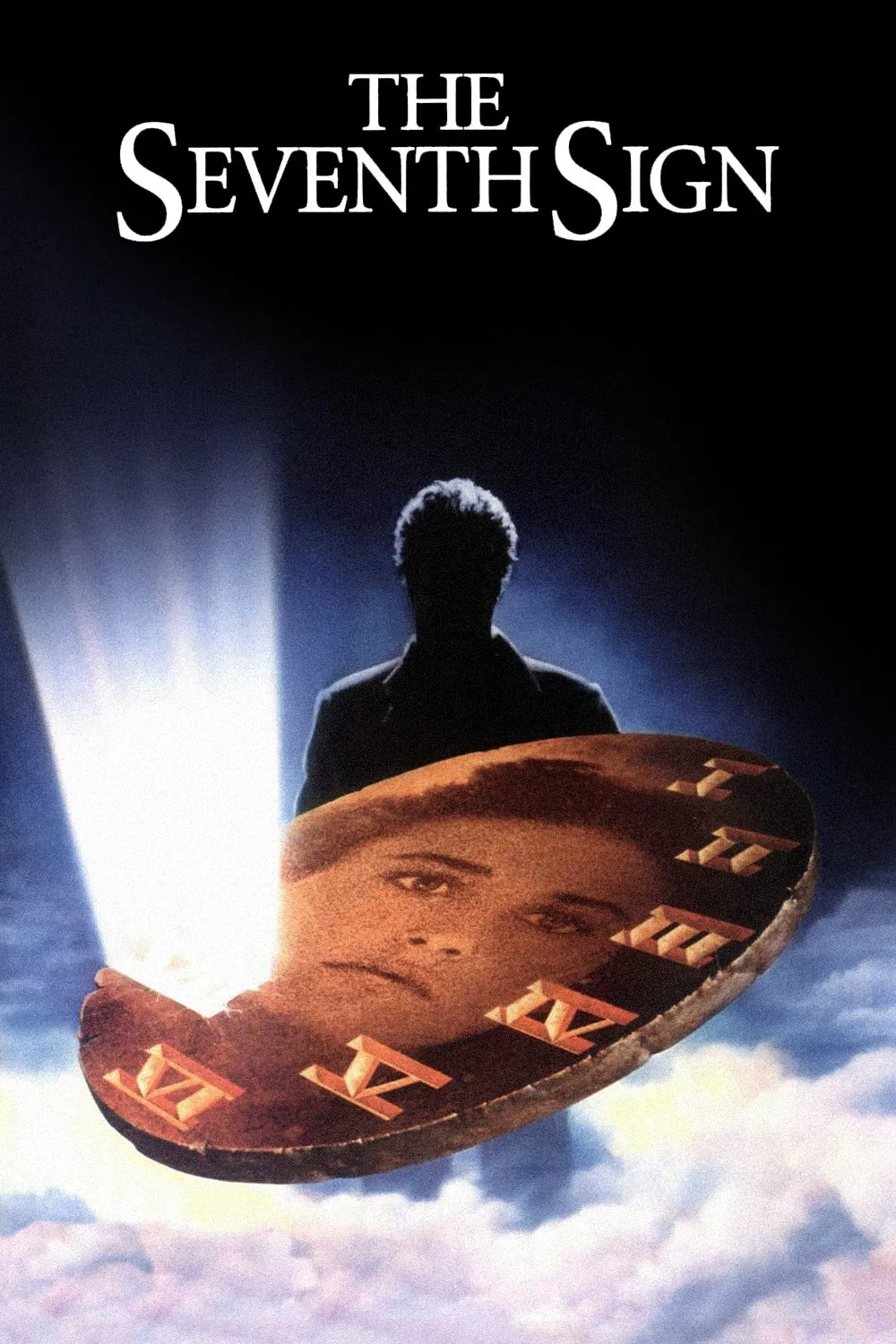 Poster chính thức của phim Phim Kinh Dị, Phim Tâm Lý "Dấu Hiệu Thứ Bảy" (The Seventh Sign - 1988), với sự tham gia của diễn viên Demi Moore và Michael Biehn.