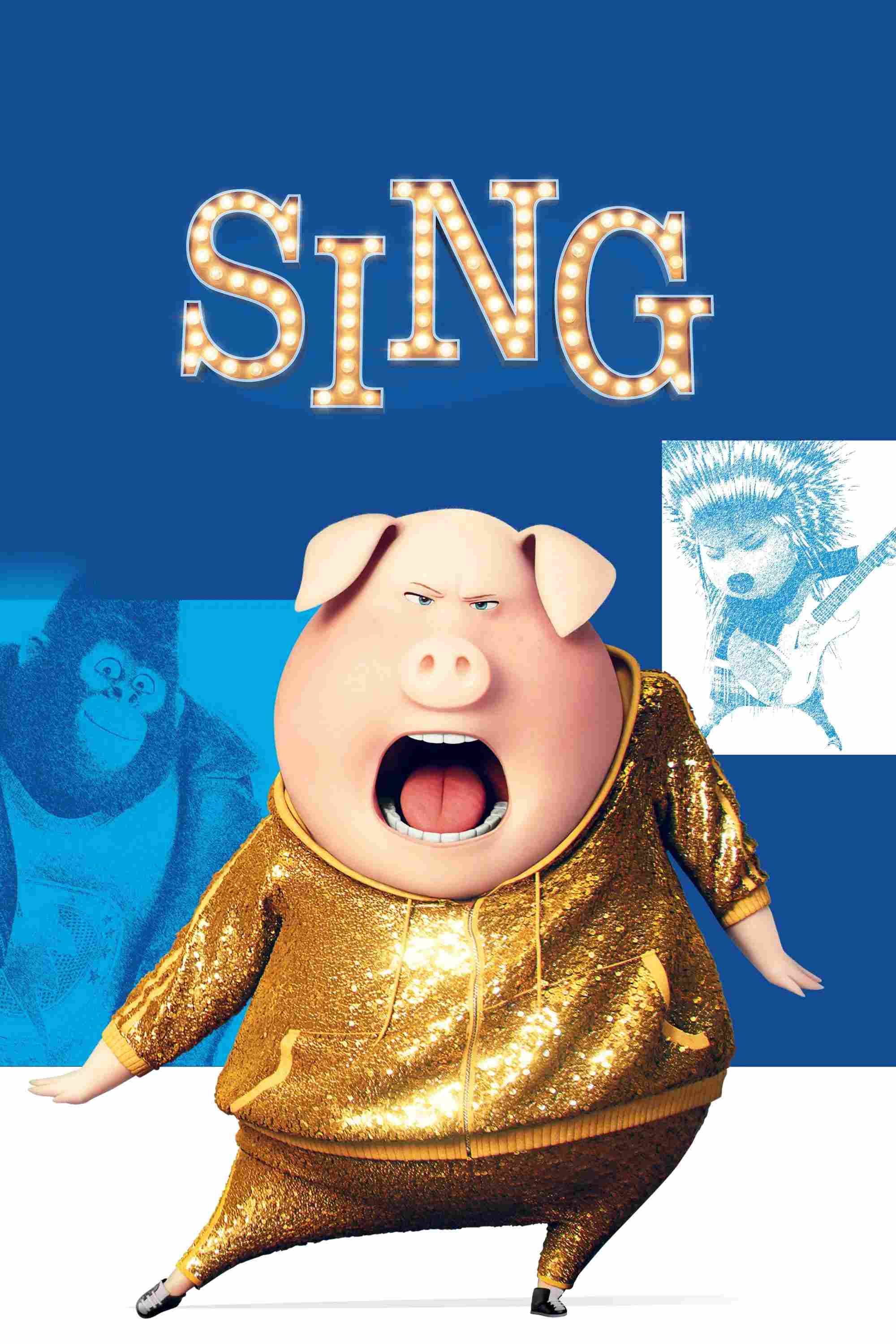 Poster chính thức của phim Phim Gia Đình, Phim Hài "Đấu Trường Âm Nhạc" (Sing - 2016), với sự tham gia của diễn viên Matthew McConaughey và Reese Witherspoon.