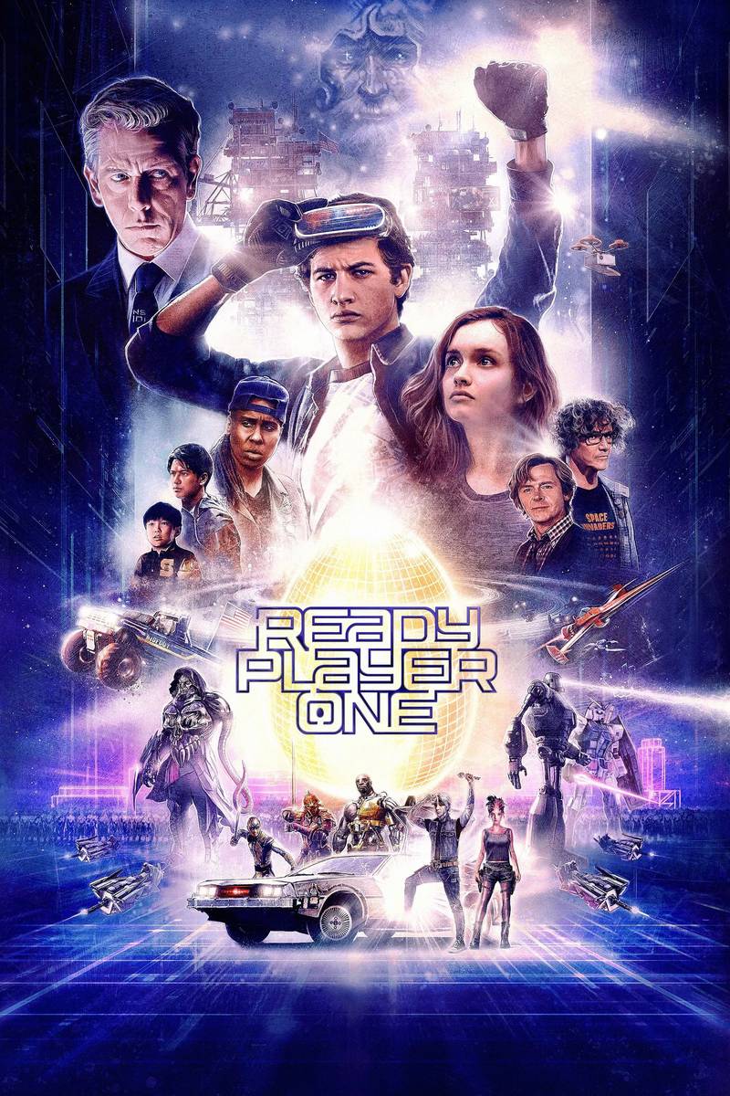 Poster chính thức của phim Phim Phiêu Lưu, Phim Hành Động "Đấu Trường Ảo" (Ready Player One - 2018), với sự tham gia của diễn viên Tye Sheridan và Olivia Cooke.