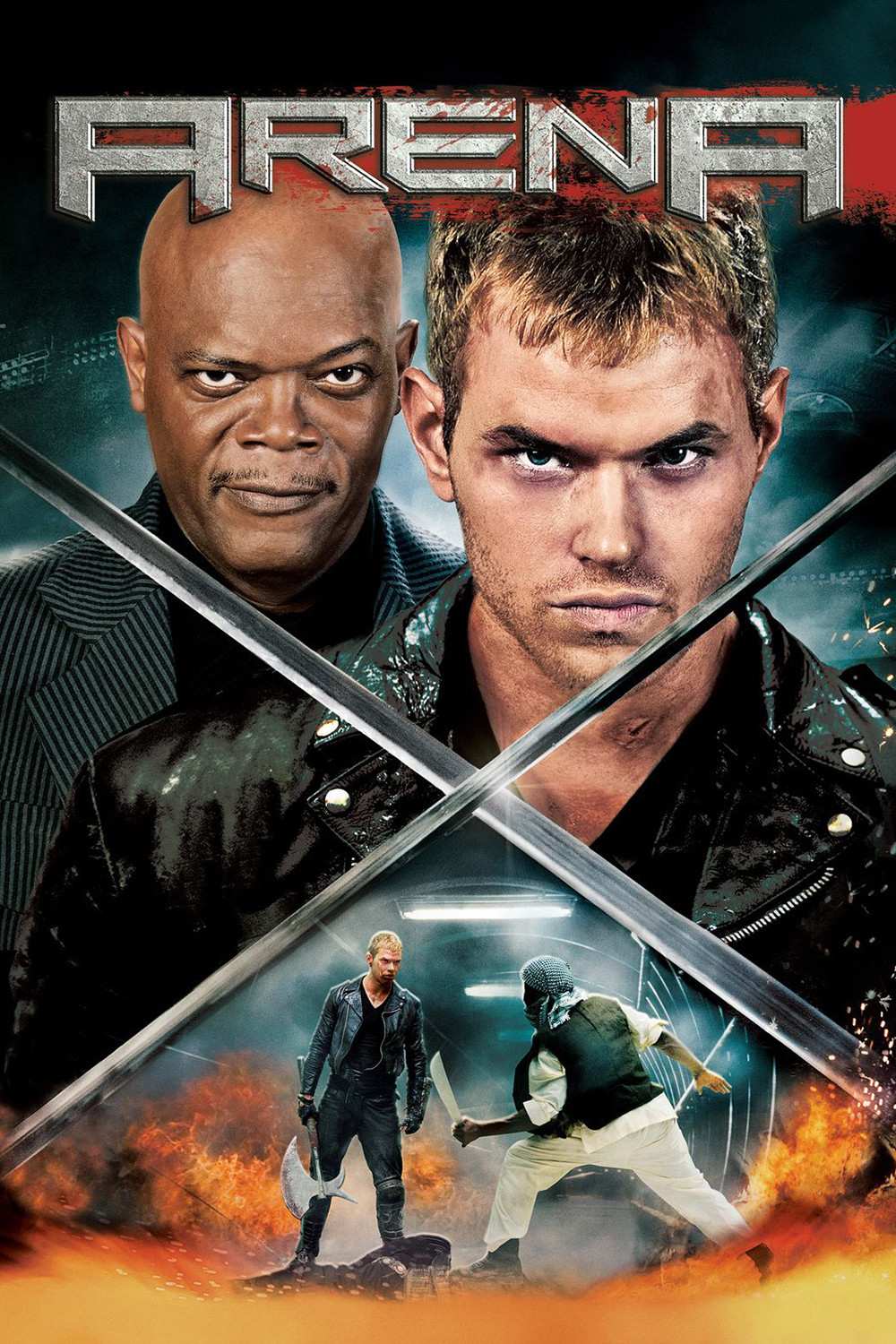 Poster chính thức của phim Phim Hành Động, Phim Giật Gân "Đấu Trường Đẫm Máu" (Arena - 2011), với sự tham gia của diễn viên Kellan Lutz và Katia Winter.
