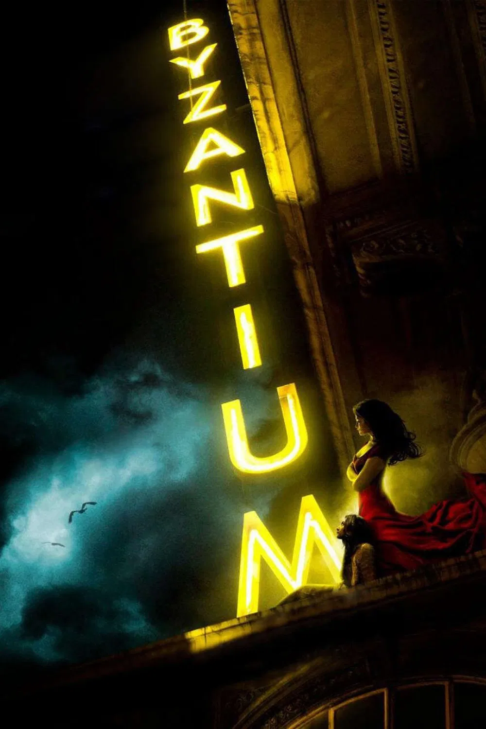 Poster chính thức của phim Phim Tâm Lý, Phim Giả Tượng "Dấu Vết Ma Cà Rồng​" (Byzantium - 2013), với sự tham gia của diễn viên Gemma Arterton và Saoirse Ronan.