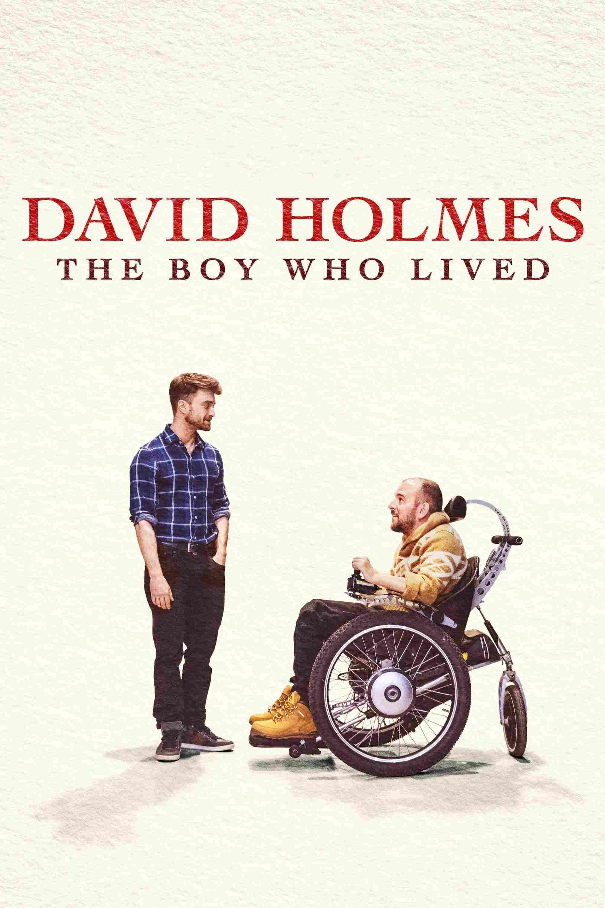 Poster chính thức của phim Phim Tài Liệu "David Holmes - Chàng Trai Sống Sót" (David Holmes: The Boy Who Lived - 2023), với sự tham gia của diễn viên David Holmes và Daniel Radcliffe.