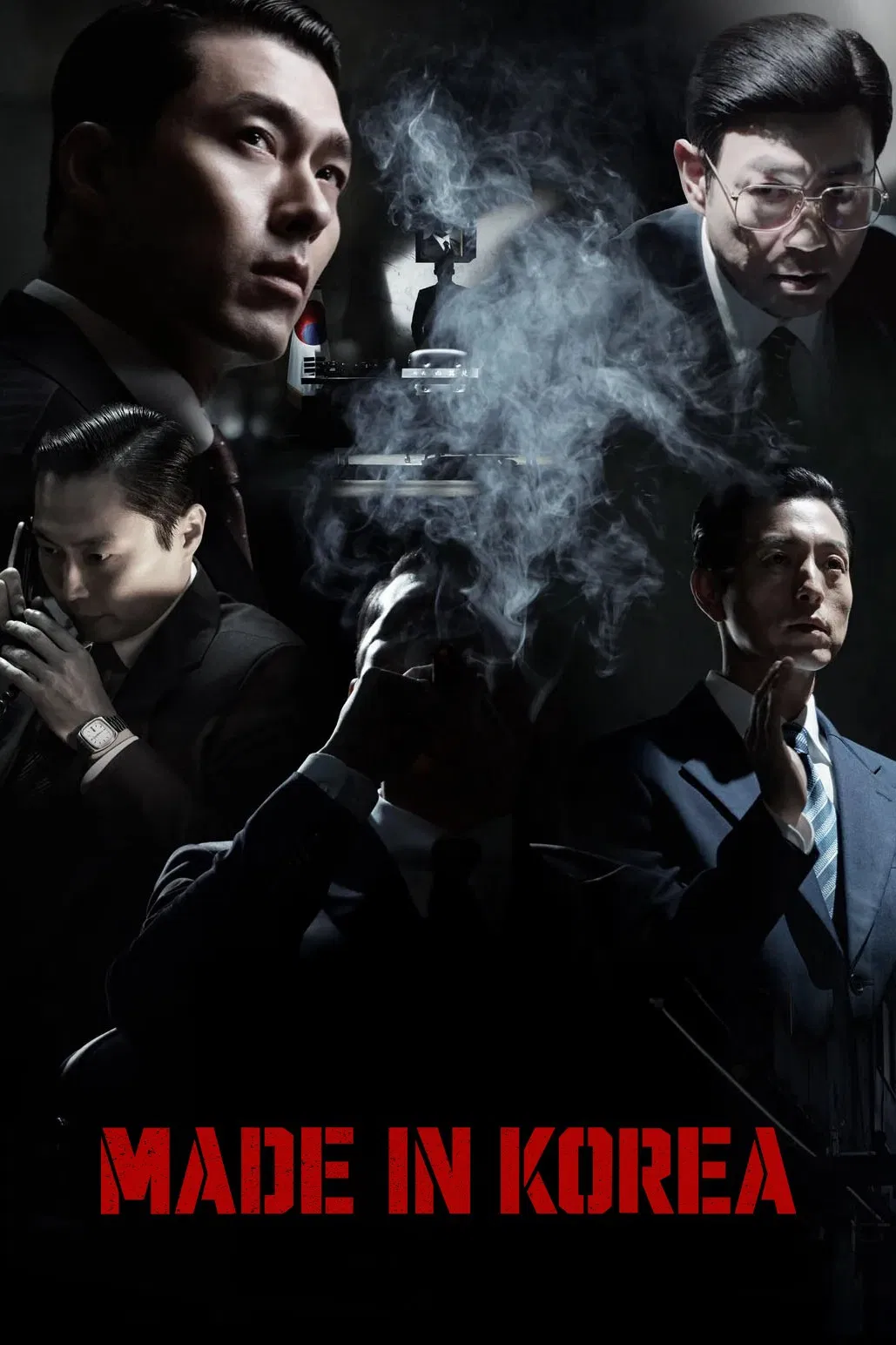 Poster chính thức của phim Phim Hình Sự, Phim Tâm Lý "Đế Chế Đại Hàn" (Made in Korea - 2025), với sự tham gia của diễn viên Hyun Bin và Jung Woo-sung.