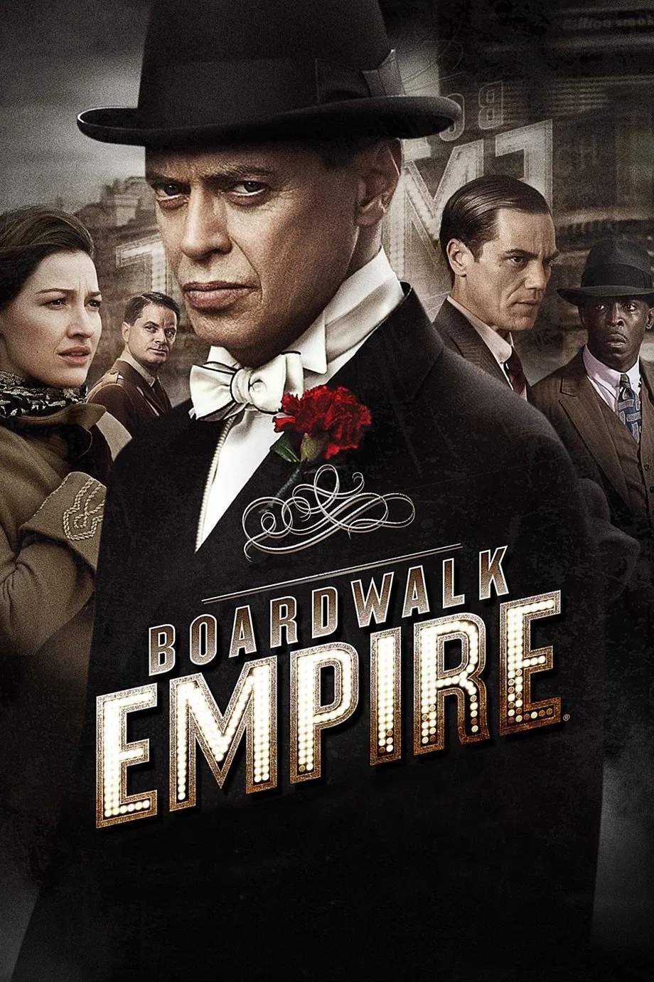 Poster chính thức của phim Phim Hình Sự, Phim Tâm Lý "Đế Chế Ngầm: Phần 1" (Boardwalk Empire - 2010), với sự tham gia của diễn viên Steve Buscemi và Kelly Macdonald.