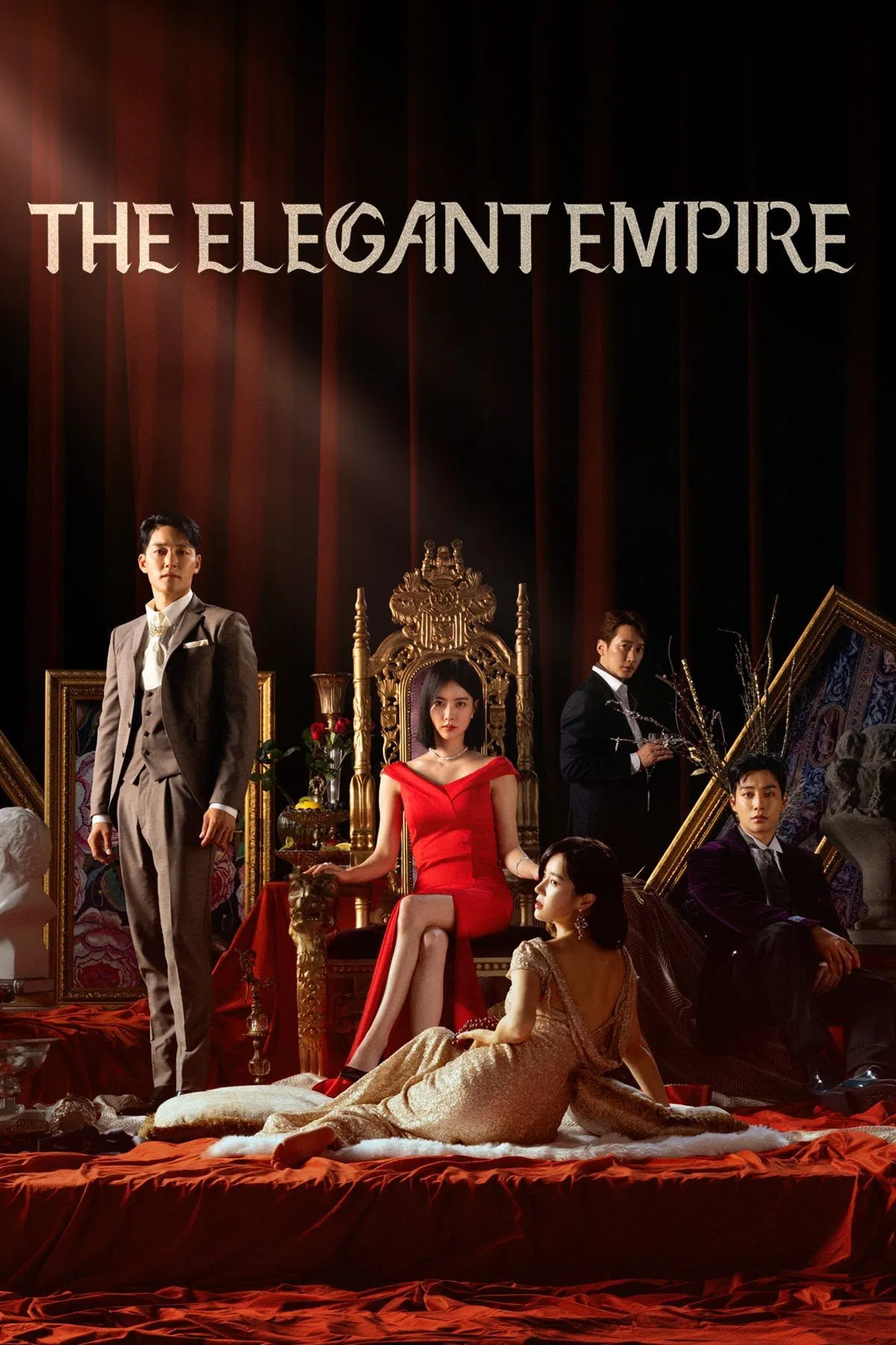 Poster chính thức của phim Phim Tâm Lý, Phim Bí Ẩn "Đế Chế Thanh Lịch" (The Elegant Empire - 2023), với sự tham gia của diễn viên Kim Jin-woo và Han Ji-Wan.