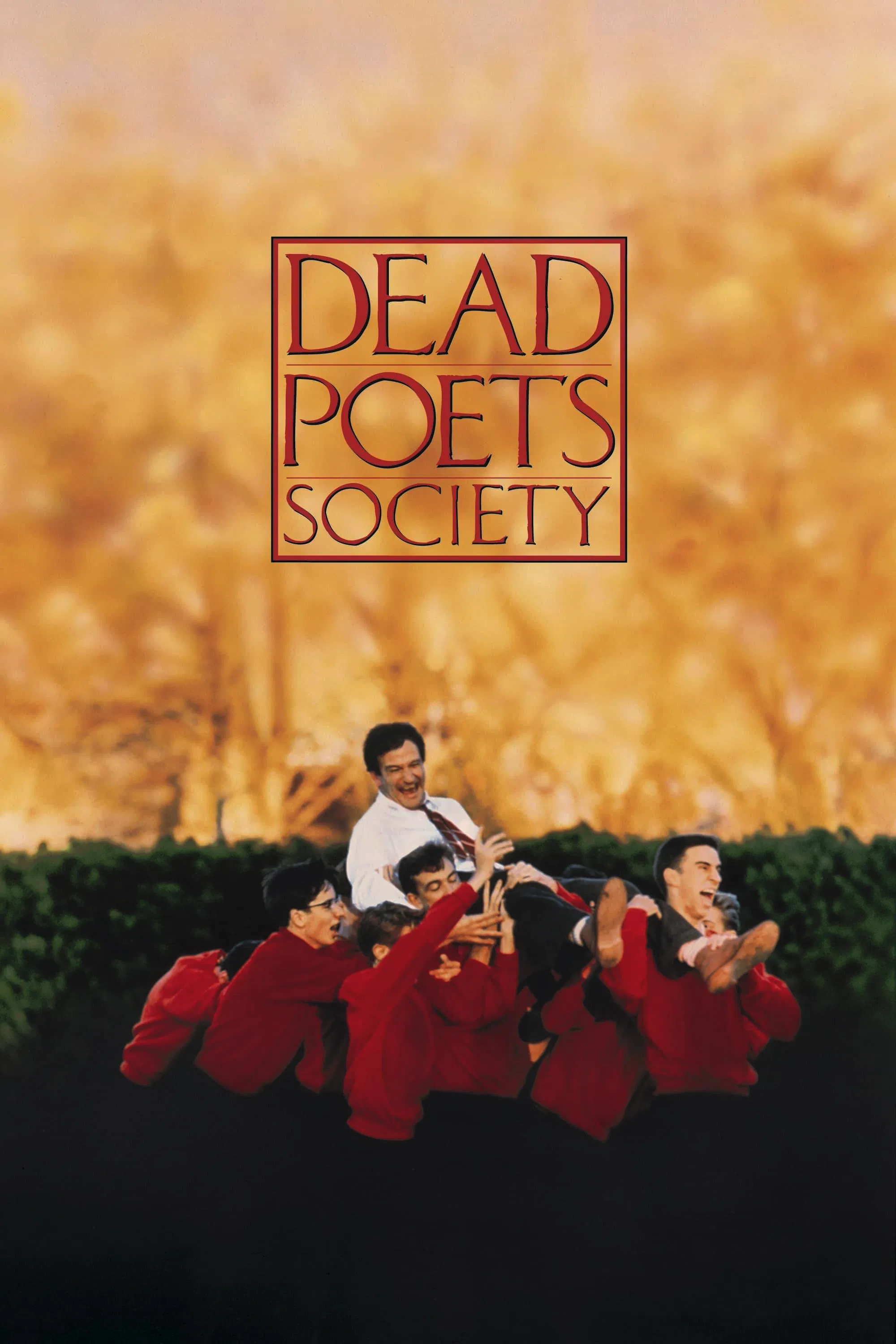 Poster chính thức của phim Phim Tâm Lý "Dead Poets Society" (Dead Poets Society - 1989), với sự tham gia của diễn viên Robin Williams và Robert Sean Leonard.