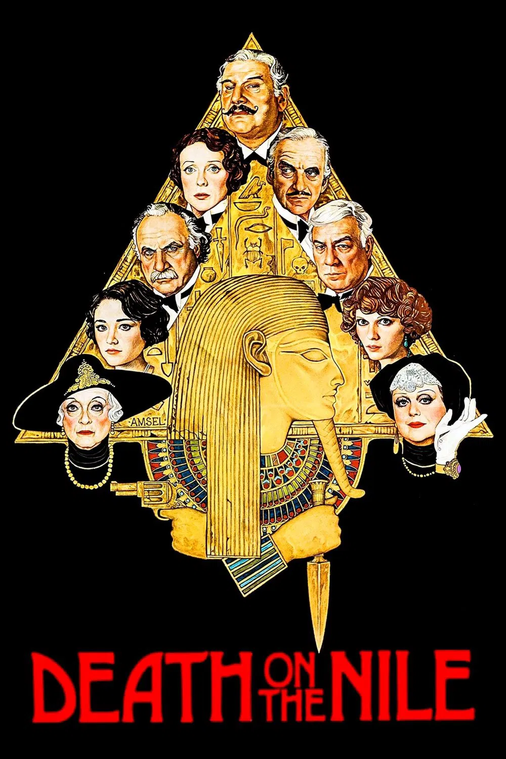 Poster chính thức của phim Phim Bí Ẩn "Death On The Nile" (Death on the Nile - 1978), với sự tham gia của diễn viên Peter Ustinov và Jane Birkin.