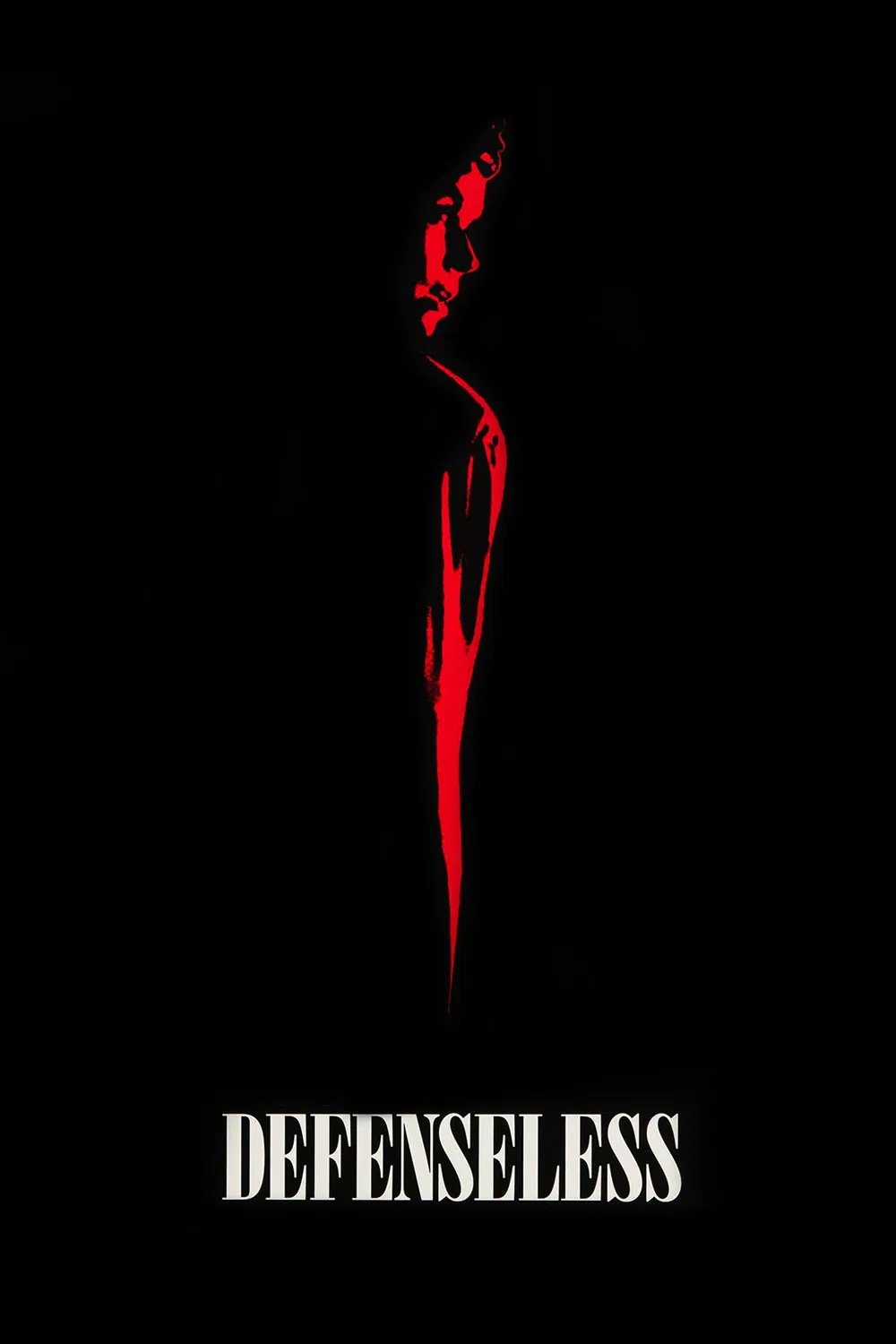 Poster chính thức của phim Phim Giật Gân, Phim Bí Ẩn "Defenseless" (Defenseless - 1991), với sự tham gia của diễn viên Barbara Hershey và Sam Shepard.