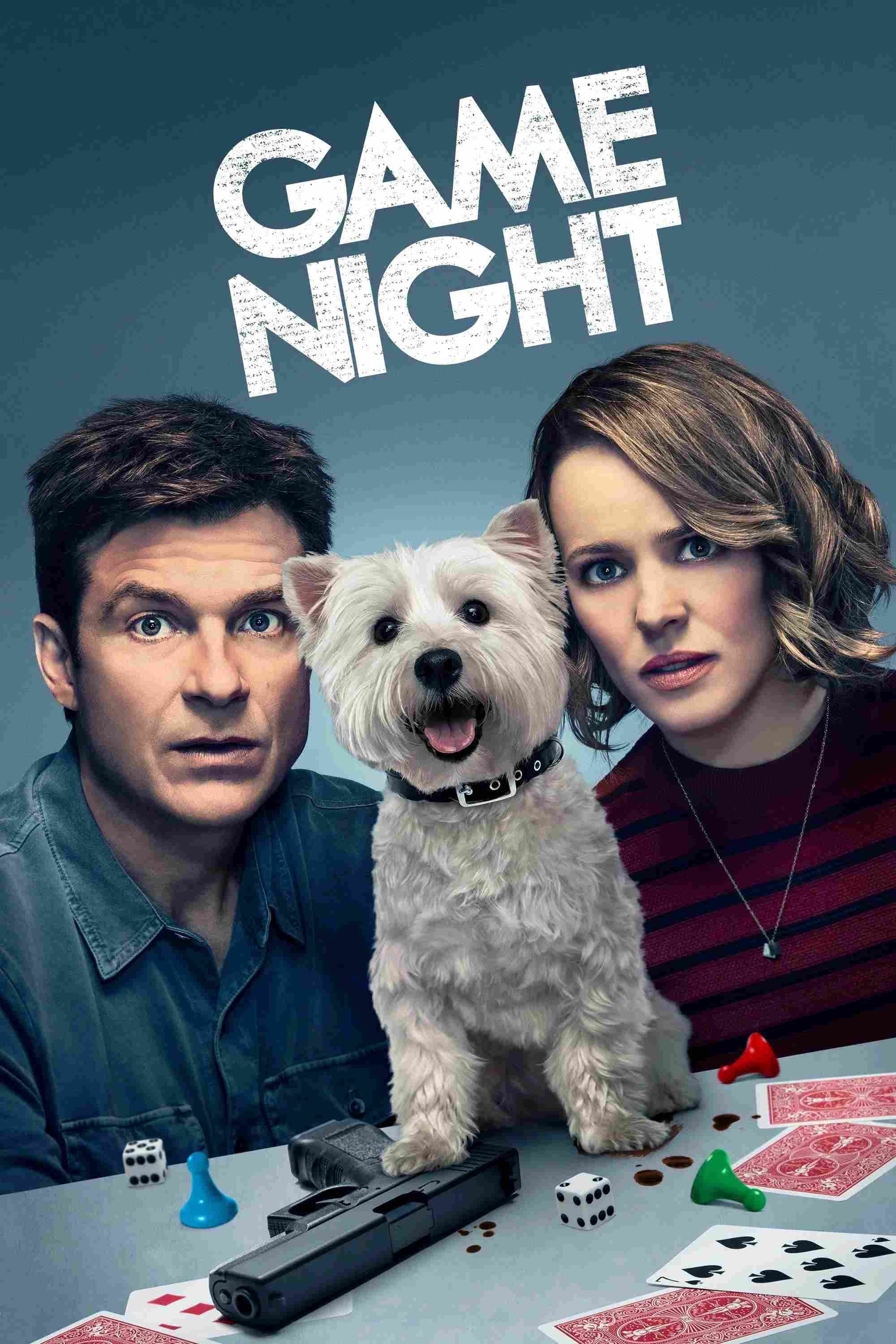 Poster chính thức của phim Phim Bí Ẩn, Phim Hài "Đêm Chơi Nhớ Đời" (Game Night - 2018), với sự tham gia của diễn viên Jason Bateman và Rachel McAdams.