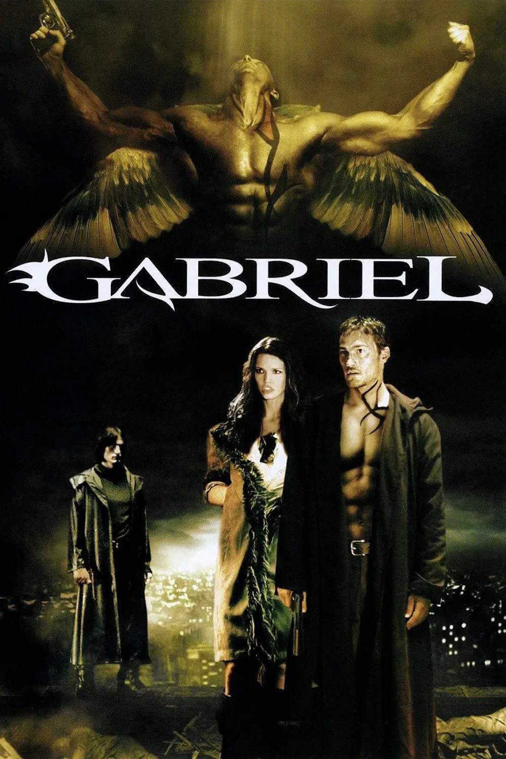 Poster chính thức của phim Phim Giả Tượng, Phim Kinh Dị "Đêm Của Ác Thần" (Gabriel - 2007), với sự tham gia của diễn viên Andy Whitfield và Dwaine Stevenson.