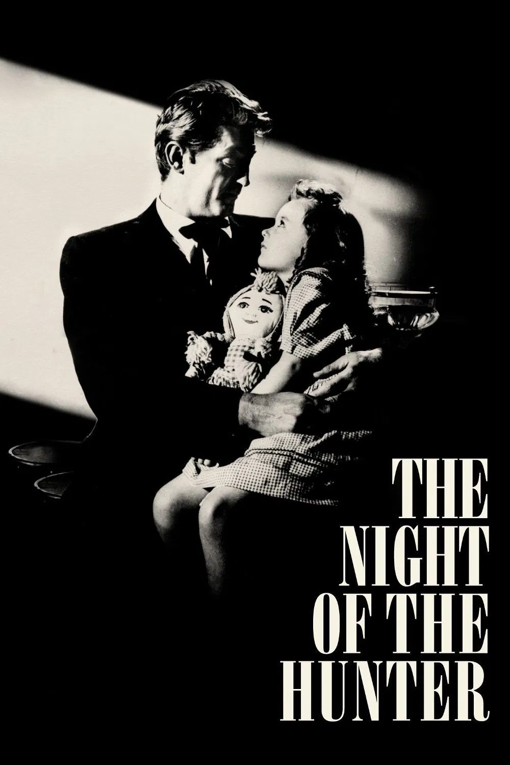 Poster chính thức của phim Phim Hình Sự, Phim Tâm Lý "Đêm Của Kẻ Đi Săn" (The Night of the Hunter - 1955), với sự tham gia của diễn viên Robert Mitchum và Shelley Winters.