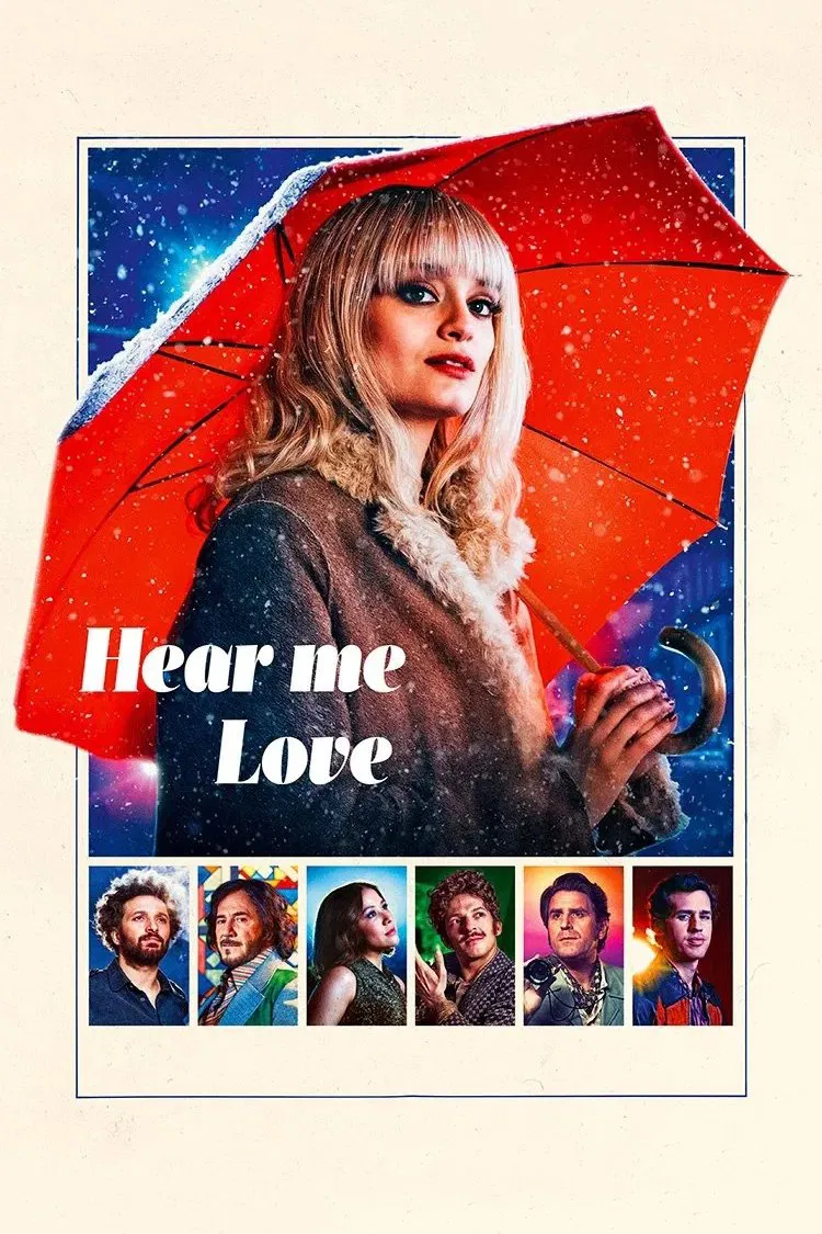 Poster chính thức của phim Phim Hài, Phim Ca Nhạc "Đêm Giao Thừa Ở Paris (Joli Joli)" (Hear Me Love - 2024), với sự tham gia của diễn viên Clara Luciani và William Lebghil.