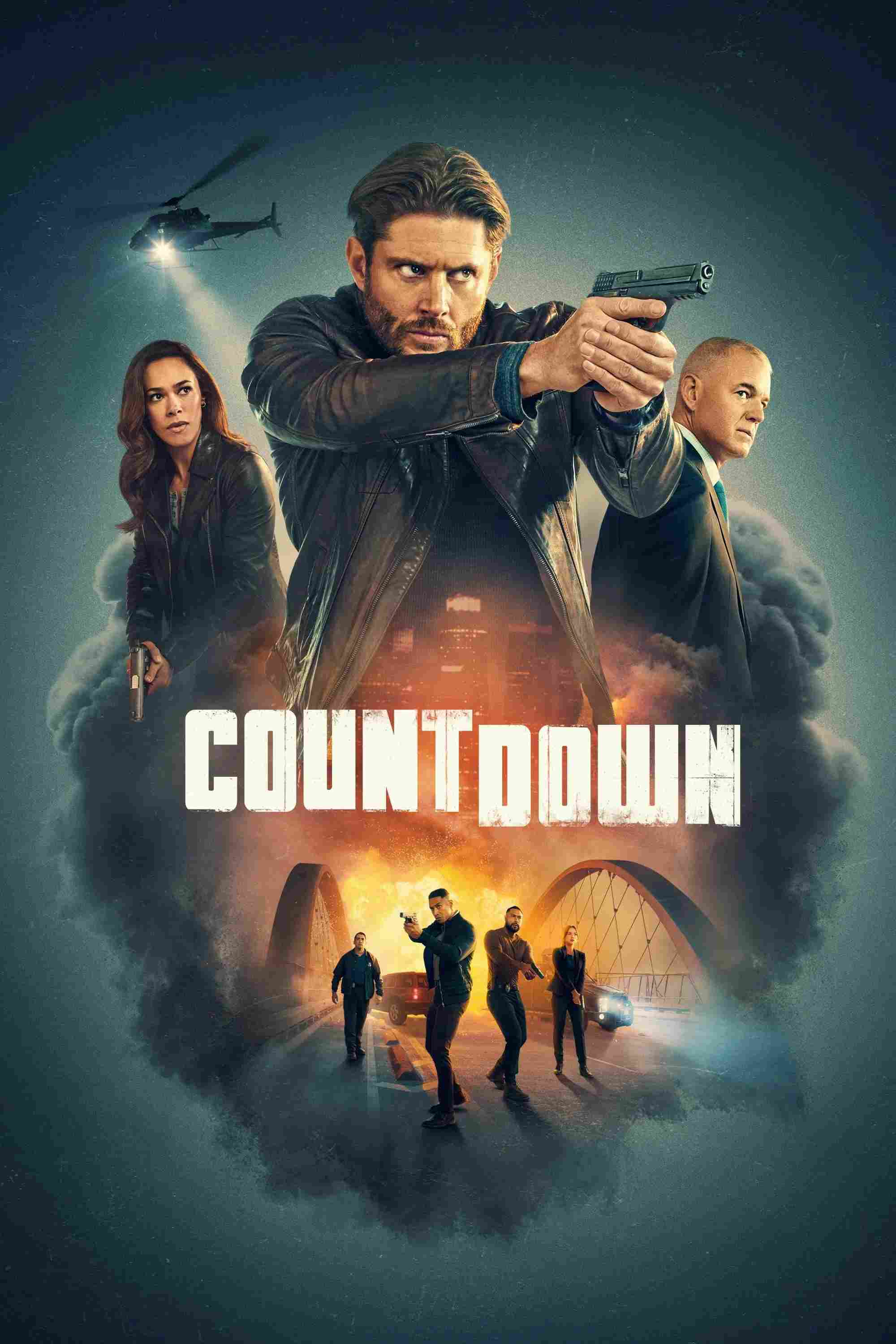 Poster chính thức của phim Phim Hình Sự, Phim Bí Ẩn "Đếm Ngược" (Countdown - 2025), với sự tham gia của diễn viên Jensen Ackles và Jessica Camacho.
