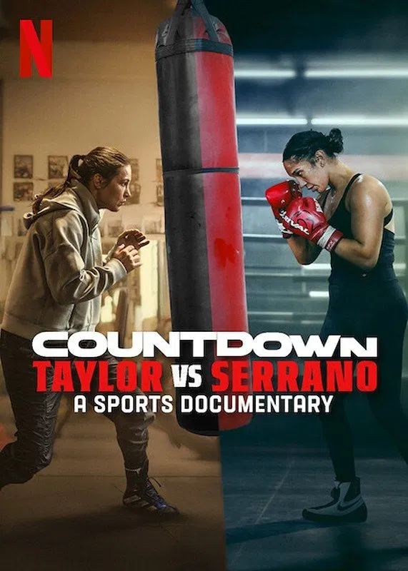 Poster chính thức của phim Phim Tài Liệu "Đếm Ngược: Taylor Vs Serrano" (Countdown: Taylor vs. Serrano - 2025), với sự tham gia của diễn viên Katie Taylor và Amanda Serrano.
