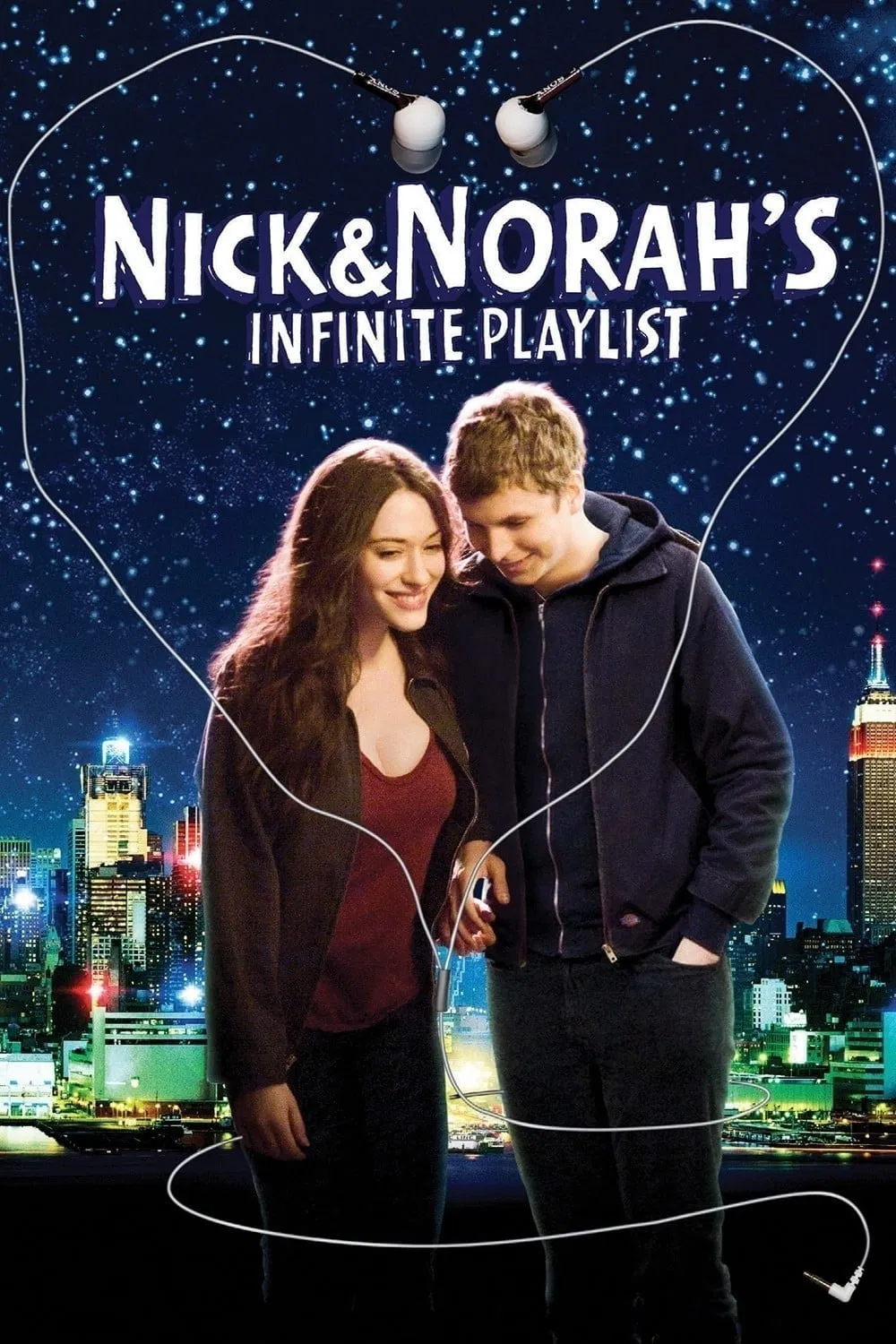 Poster chính thức của phim Phim Tình Cảm, Phim Hài "Đêm Nhạc Bất Tận Của Nick Và Norah" (Nick and Norah's Infinite Playlist - 2008), với sự tham gia của diễn viên Michael Cera và Kat Dennings.