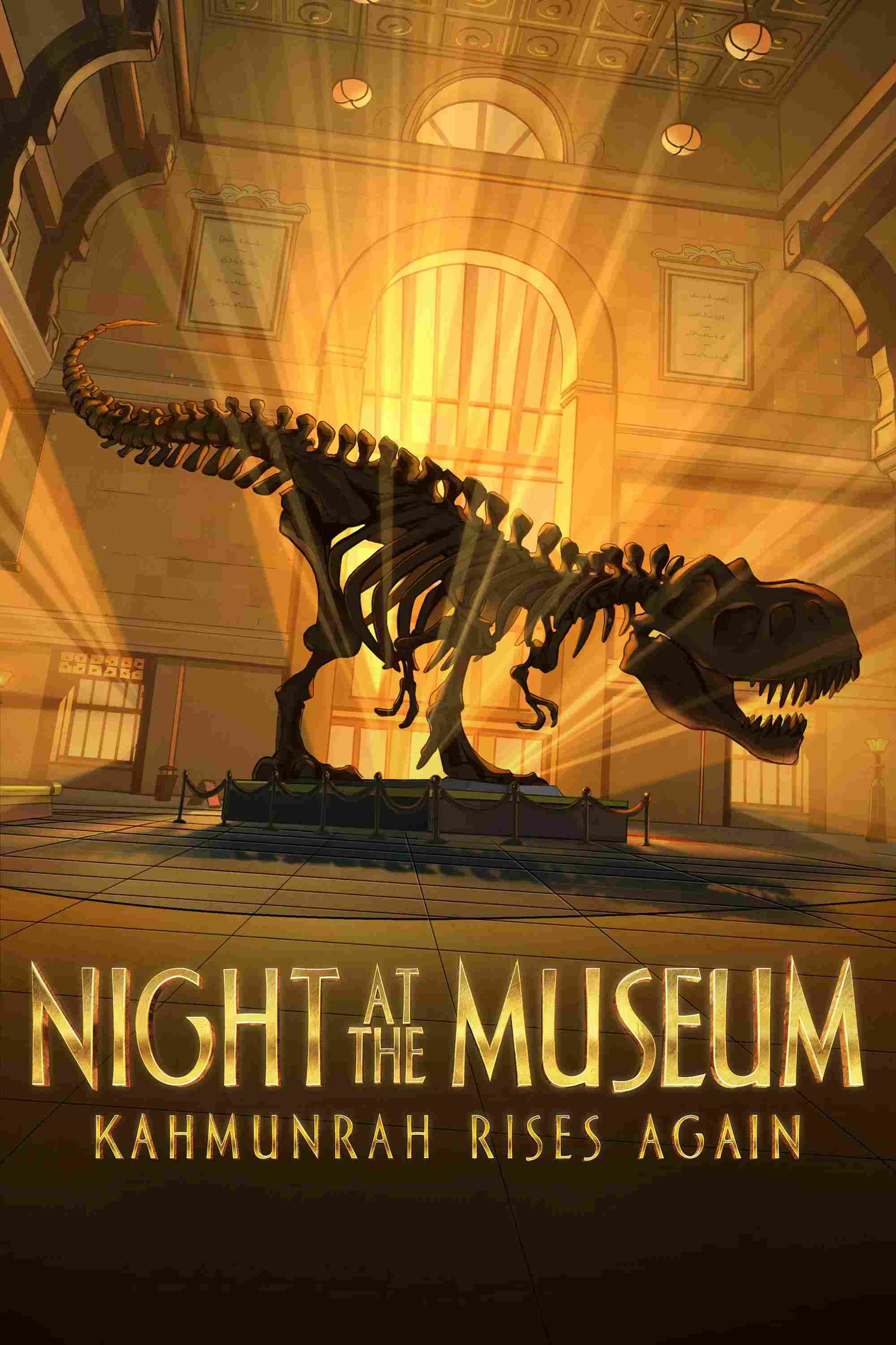 Poster chính thức của phim Phim Hoạt Hình, Phim Hài "Đêm Ở Viện Bảo Tàng: Kahmunrah Trỗi Dậy" (Night at the Museum: Kahmunrah Rises Again - 2022), với sự tham gia của diễn viên Joshua Bassett và Thomas Lennon.