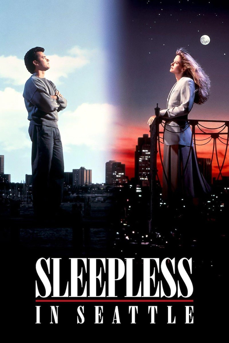 Poster chính thức của phim Phim Hài, Phim Tâm Lý "Đêm Trắng Ở Seattle" (Sleepless in Seattle - 1993), với sự tham gia của diễn viên Meg Ryan và Tom Hanks.