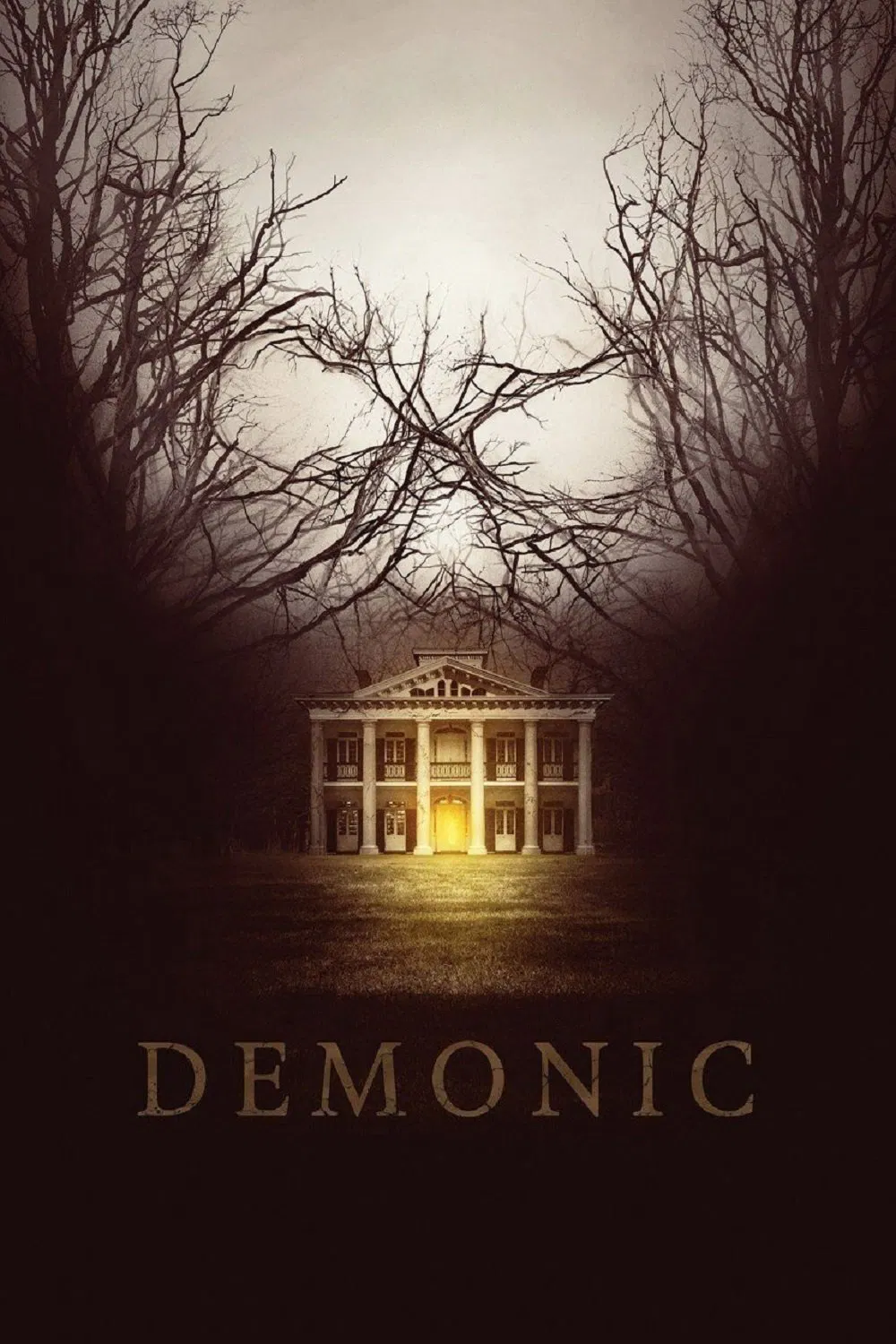 Poster chính thức của phim Phim Giật Gân, Phim Kinh Dị "Demonicc" (Demonic - 2015), với sự tham gia của diễn viên Dustin Milligan và Scott Mechlowicz.