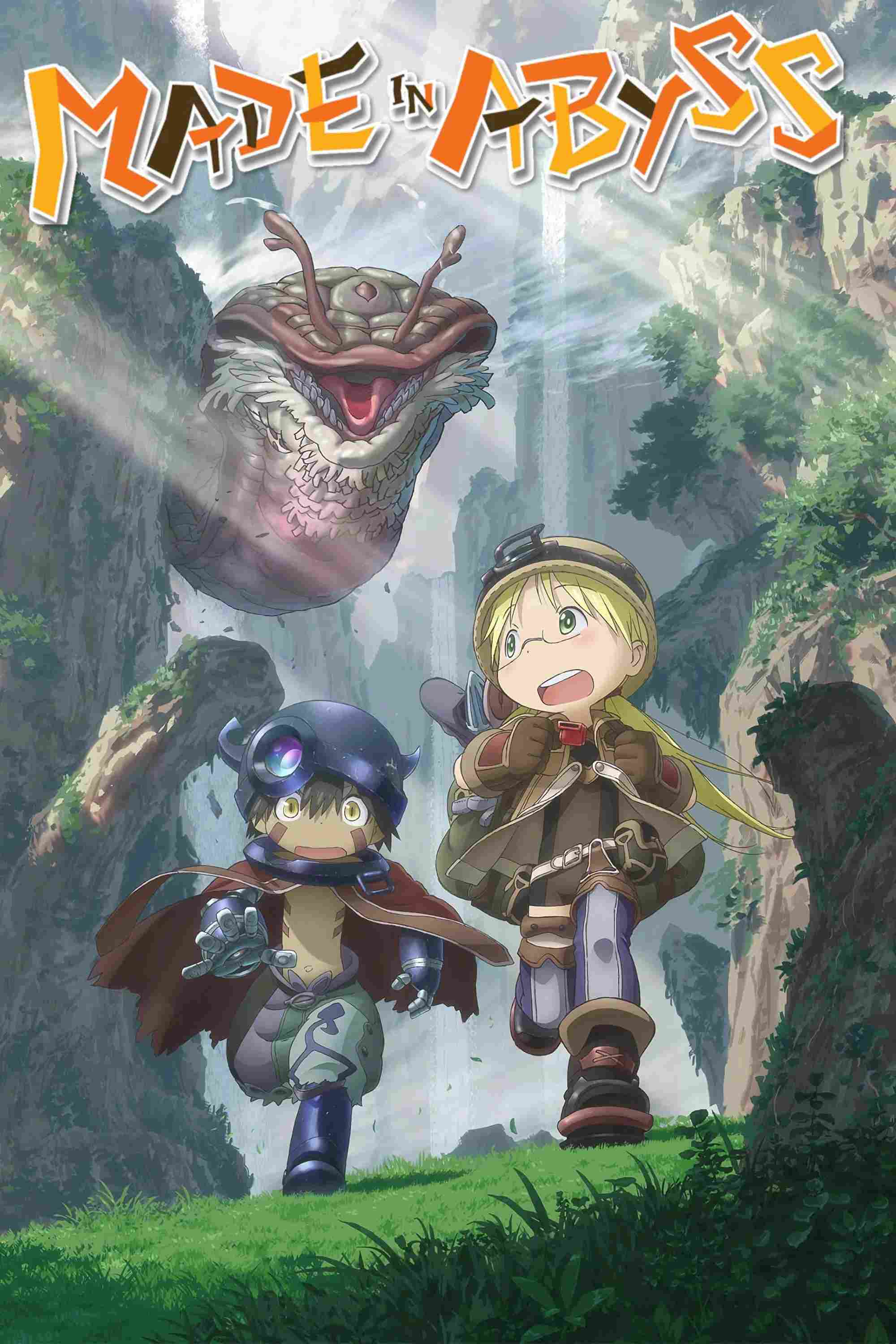 Poster chính thức của phim Phim Hoạt Hình, Phim Tâm Lý "Đến Từ Abyss: Ngày Không Tắt Nắng Ở Làng Hoàng Kim" (Made in Abyss - 2017), với sự tham gia của diễn viên Miyu Tomita và Mariya Ise.