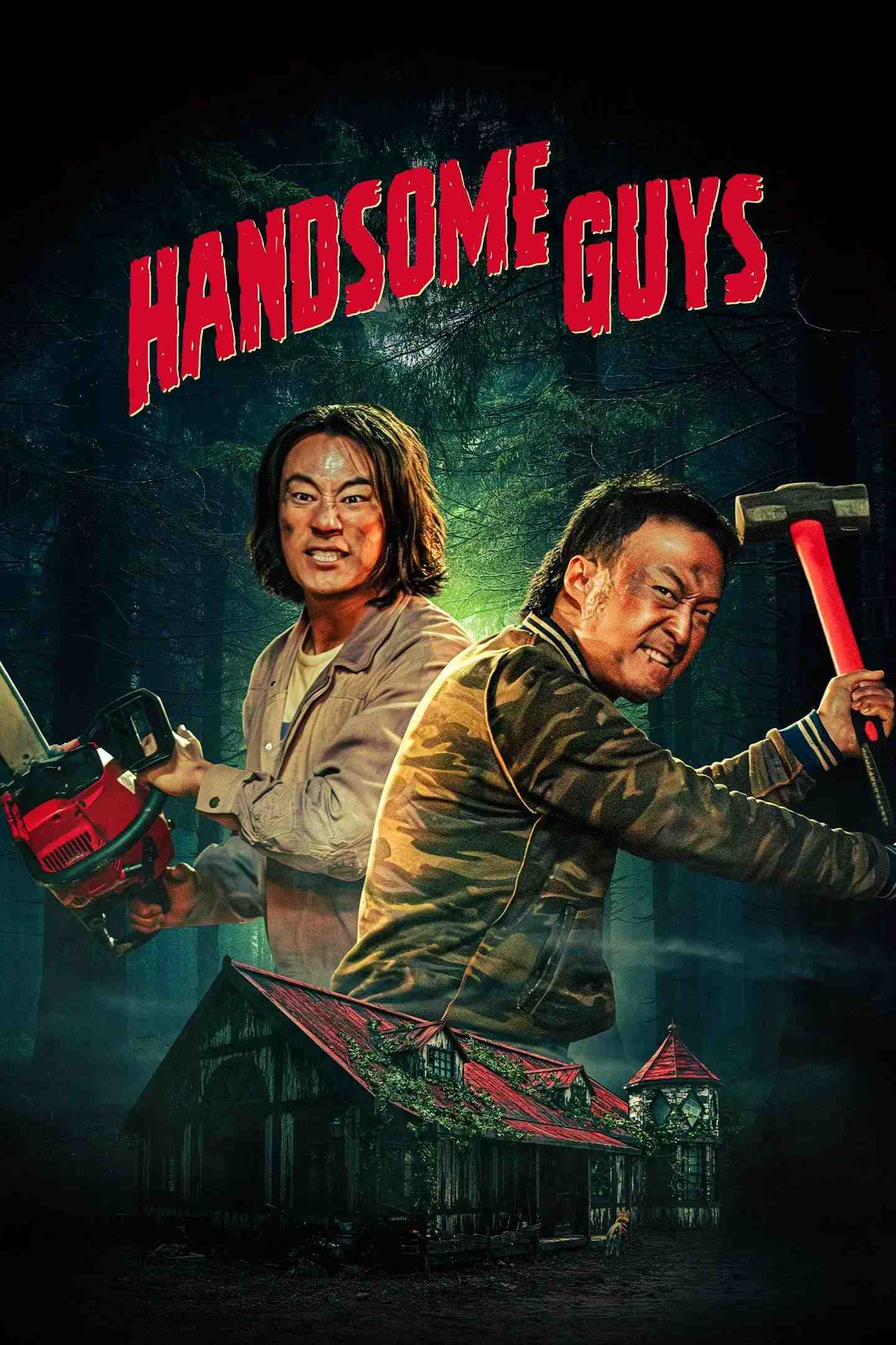 Poster chính thức của phim Phim Hài, Phim Kinh Dị "Đẹp Trai Thấy Sai Sai" (Handsome Guys - 2024), với sự tham gia của diễn viên Lee Sung-min và Lee Hee-jun.