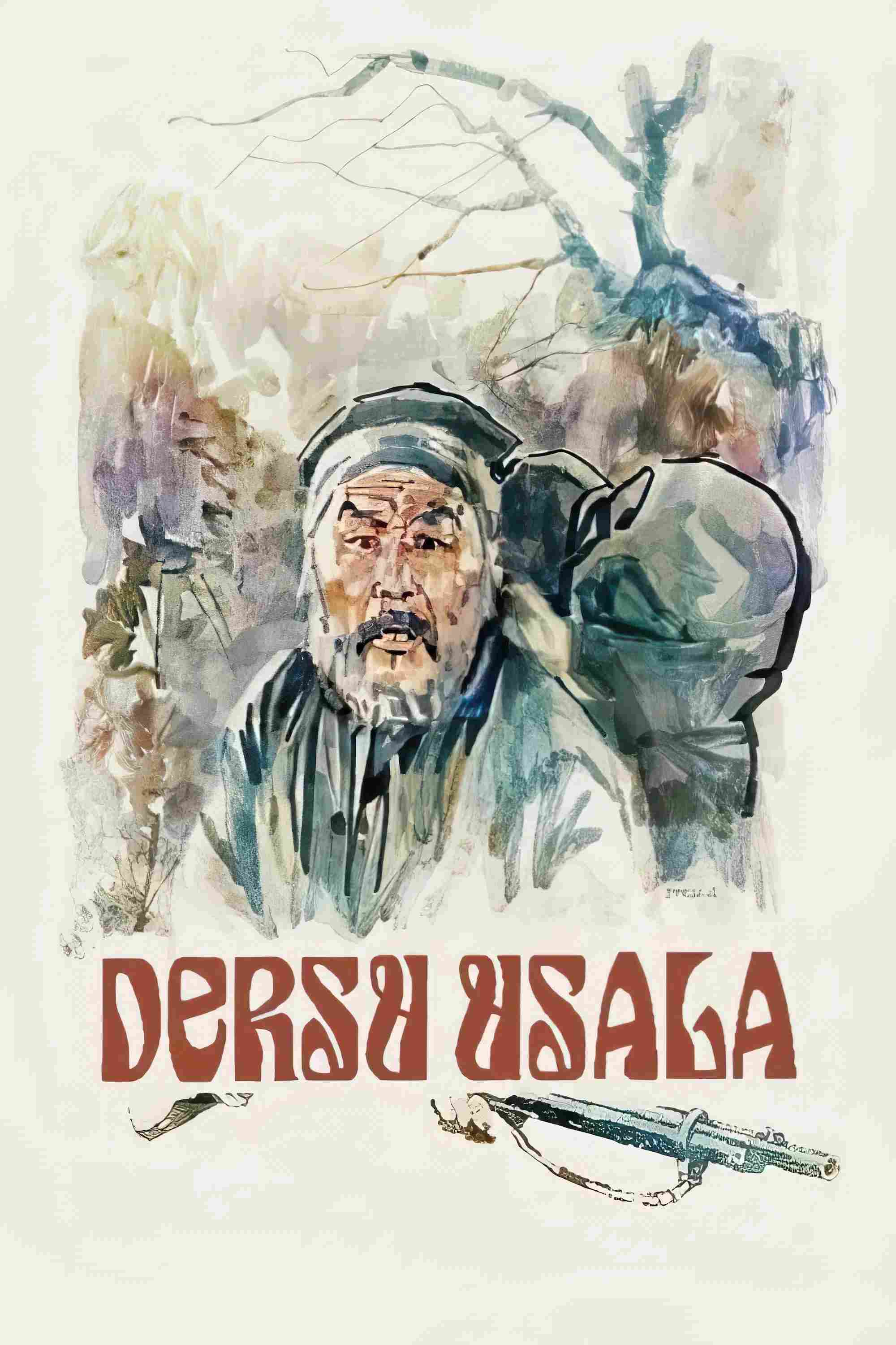 Poster chính thức của phim Phim Phiêu Lưu, Phim Tâm Lý "Dersu Uzala" (Dersu Uzala - 1975), với sự tham gia của diễn viên Yuriy Solomin và Maksim Munzuk.