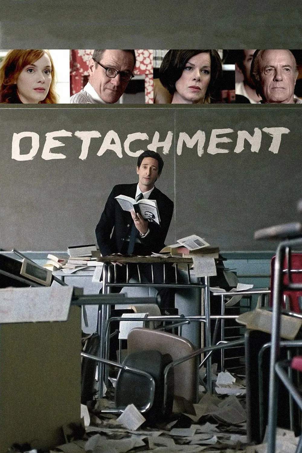 Poster chính thức của phim Phim Tâm Lý "Detachment" (Detachment - 2011), với sự tham gia của diễn viên Adrien Brody và Marcia Gay Harden.