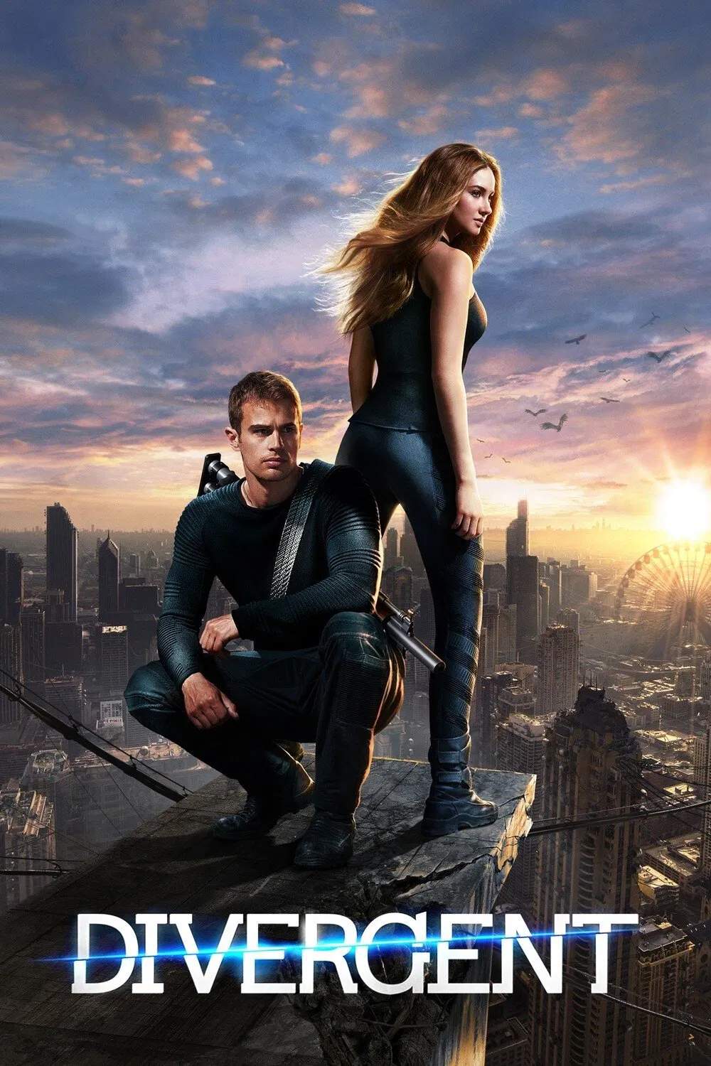 Poster chính thức của phim Phim Hành Động, Phim Phiêu Lưu "Dị Biệt" (Divergent - 2014), với sự tham gia của diễn viên Shailene Woodley và Theo James.