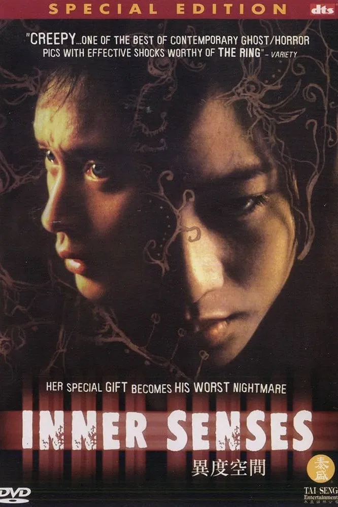 Poster chính thức của phim Phim Hình Sự, Phim Bí Ẩn "Dị Độ Không Gian" (Inner Senses - 2002), với sự tham gia của diễn viên Trương Quốc Vinh và Lâm Gia Hân.