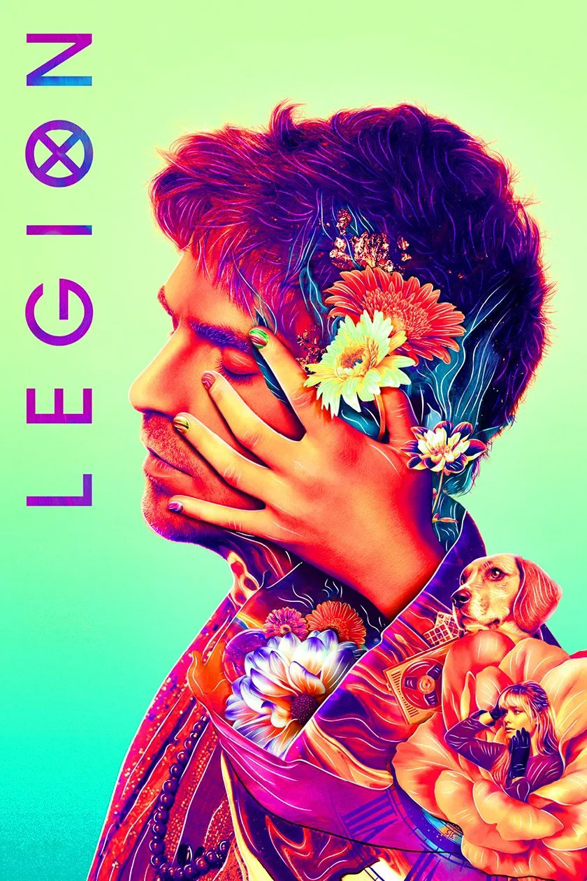 Poster chính thức của phim Phim Hành Động & Phiêu Lưu, Phim Viễn Tưởng & Giả Tưởng "Dị Nhân Legion (Phần 3)" (Legion - 2017), với sự tham gia của diễn viên Dan Stevens và Rachel Keller.