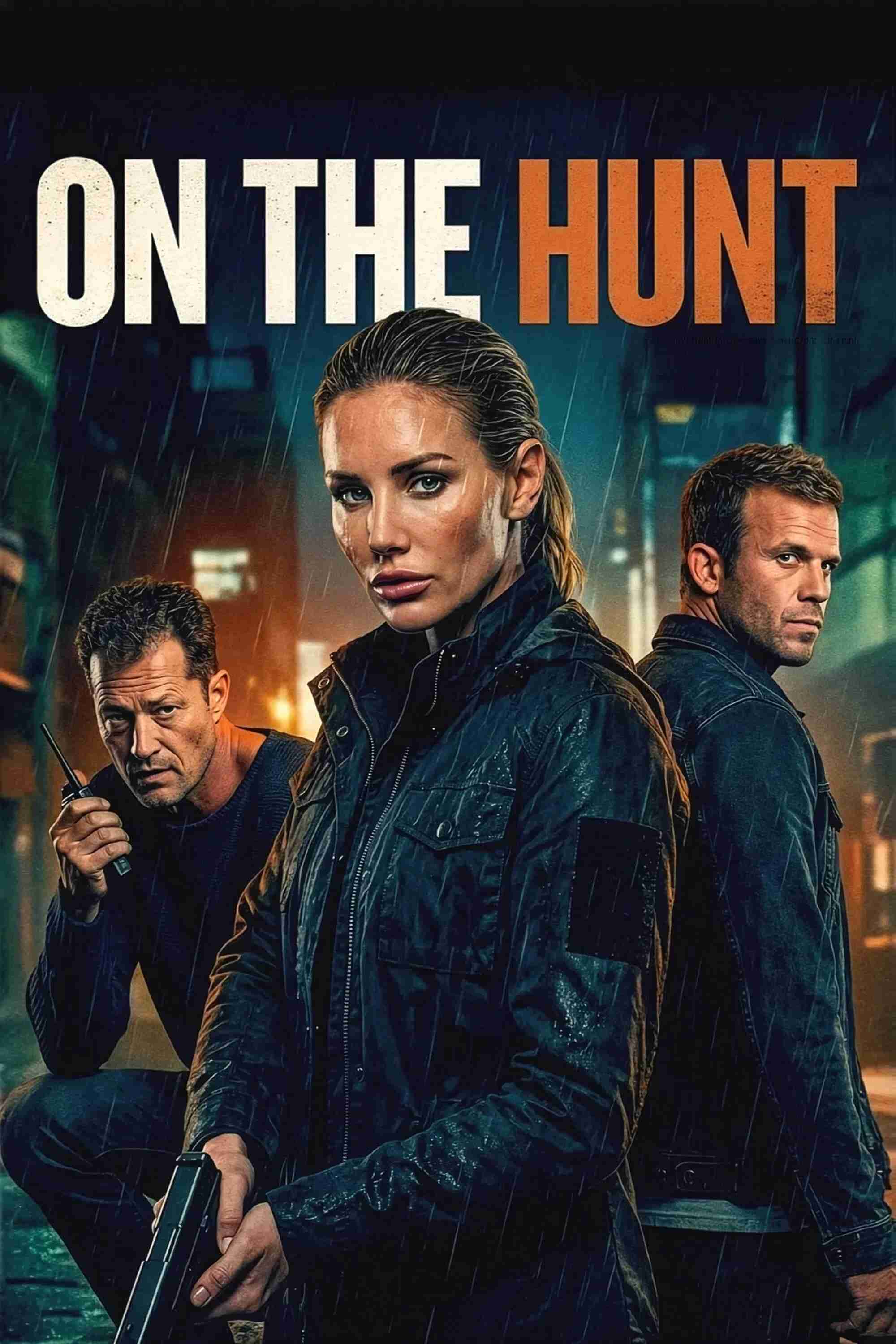 Poster chính thức của phim Phim Hành Động, Phim Giật Gân "Đi săn" (On the Hunt - 2026), với sự tham gia của diễn viên Nicky Whelan và Cam Gigandet.