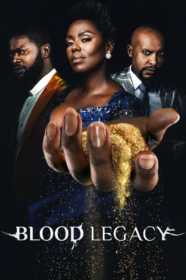 Poster chính thức của phim Phim Tâm Lý "Di sản vấy máu" (Blood Legacy - 2024), với sự tham gia của diễn viên Xolile Tshabalala và Connie Chiume.