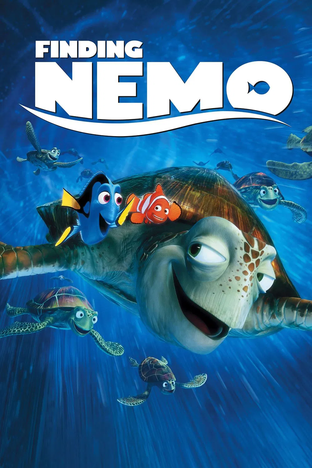 Poster chính thức của phim Phim Hoạt Hình, Phim Gia Đình "Đi Tìm Nemo" (Finding Nemo - 2003), với sự tham gia của diễn viên Albert Brooks và Ellen DeGeneres.