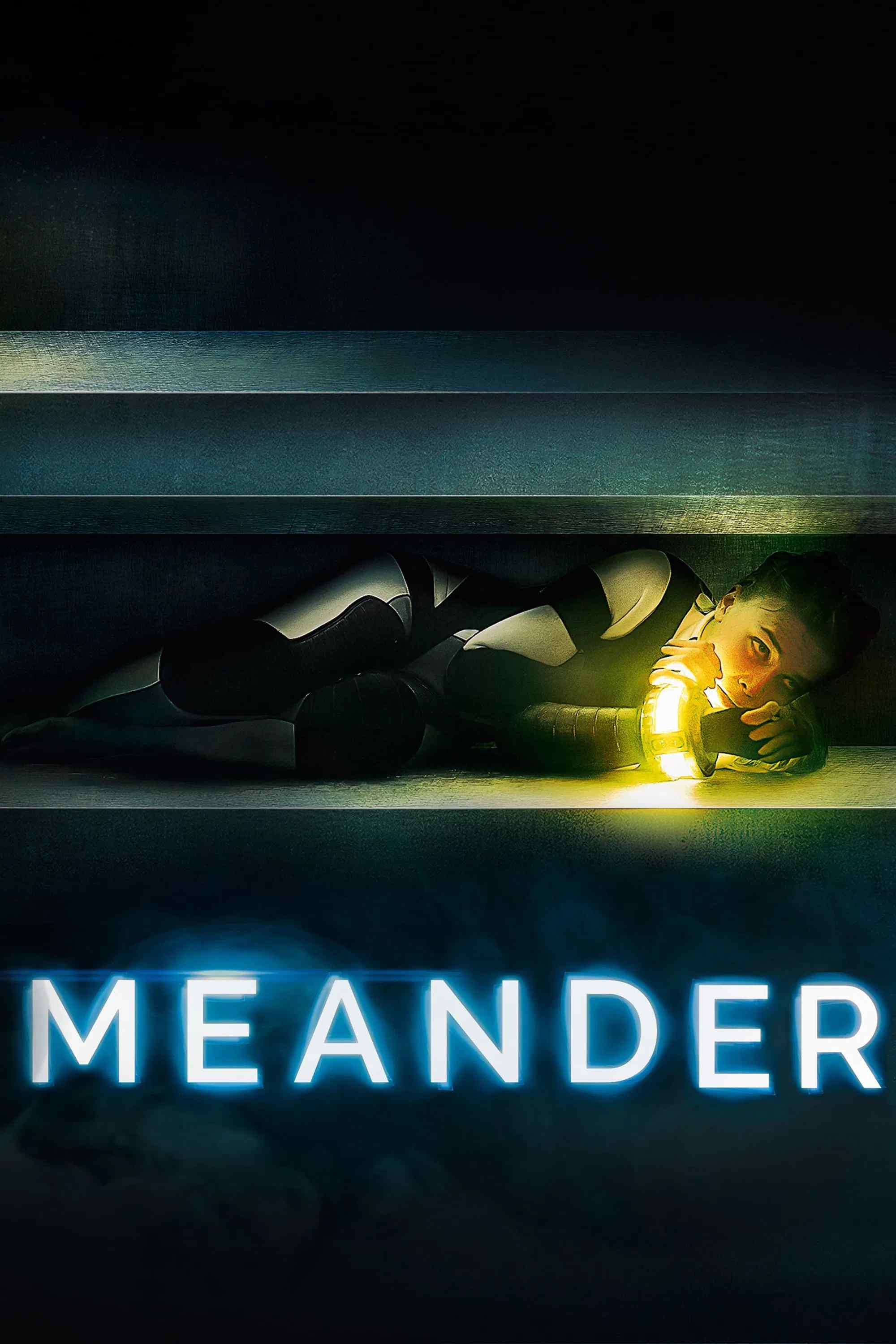 Poster chính thức của phim Phim Kinh Dị, Phim Viễn Tưởng "Địa Đạo Đẫm Máu" (Meander - 2021), với sự tham gia của diễn viên Gaia Weiss và Peter Franzén.