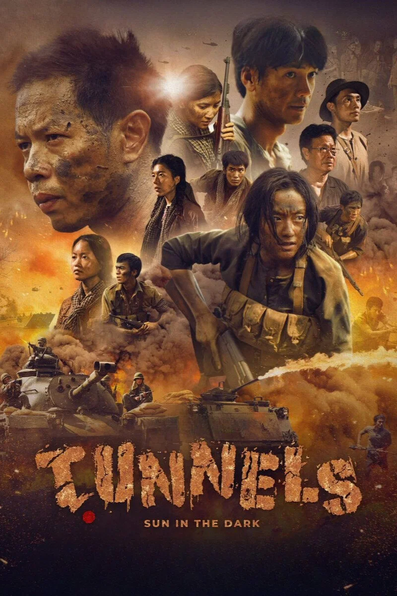 Poster chính thức của phim Phim Chiến Tranh, Phim Tâm Lý "Địa Đạo: Mặt Trời Trong Bóng Tối" (Tunnels: Sun in the Dark - 2025), với sự tham gia của diễn viên Thái Hòa và Ngô Quang Tuấn.