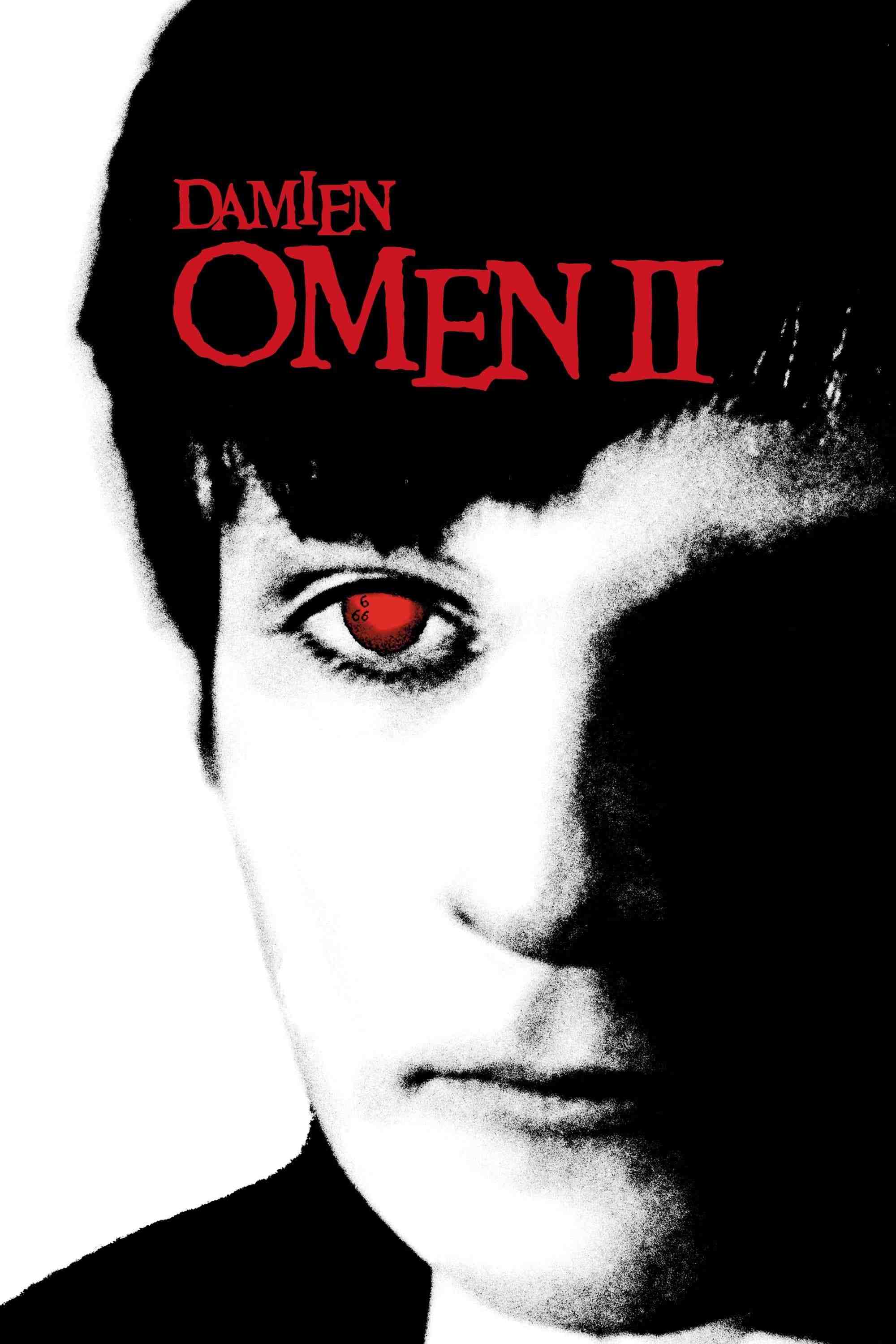 Poster chính thức của phim Phim Kinh Dị, Phim Giật Gân "Điềm Báo 2" (Damien - Omen II - 1978), với sự tham gia của diễn viên William Holden và Lee Grant.
