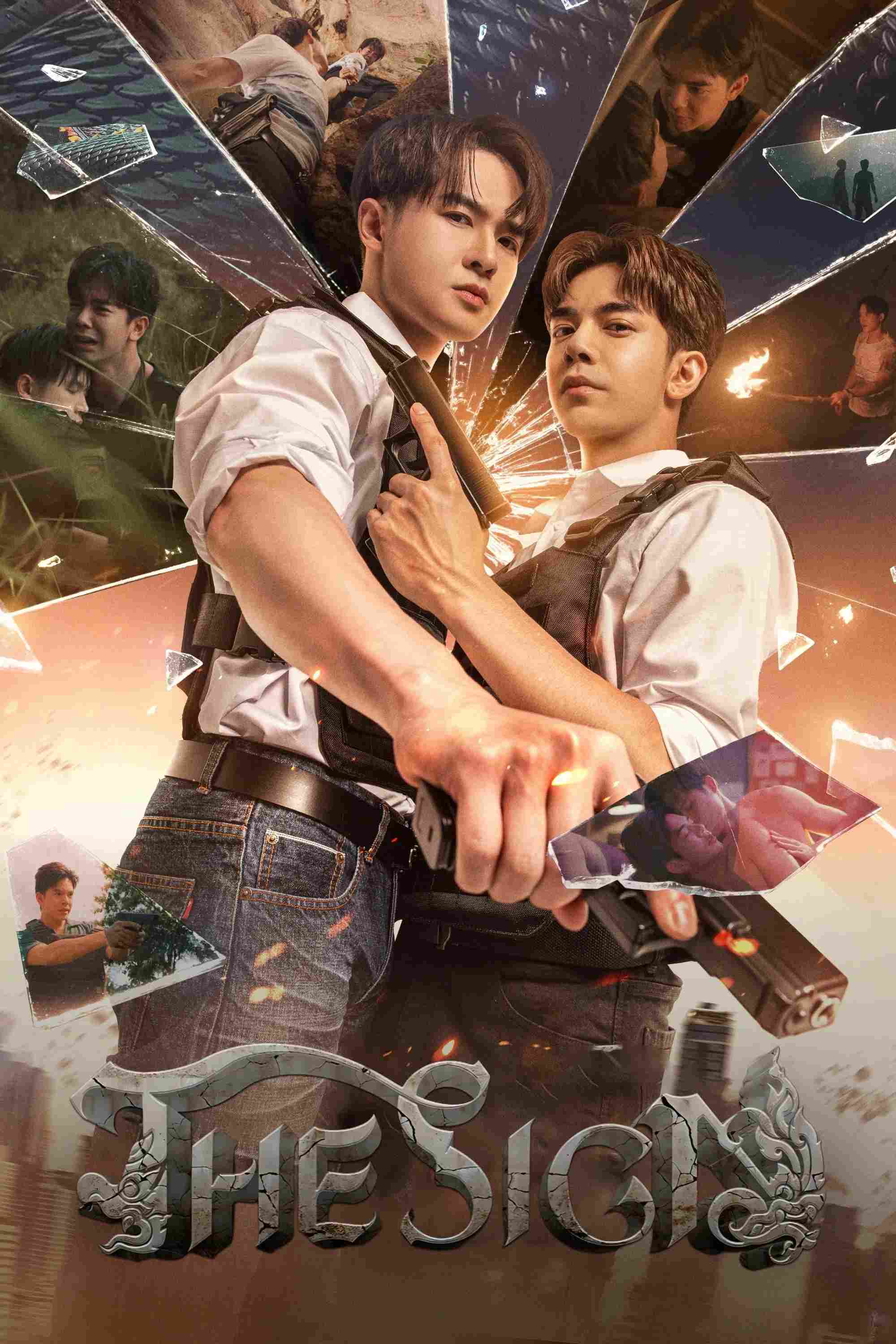 Poster chính thức của phim Phim Bí Ẩn, Phim Tâm Lý "Điềm Báo" (The Sign - 2023), với sự tham gia của diễn viên Patchanon Ounsa-ard và Tanatat Phanviriyakool.