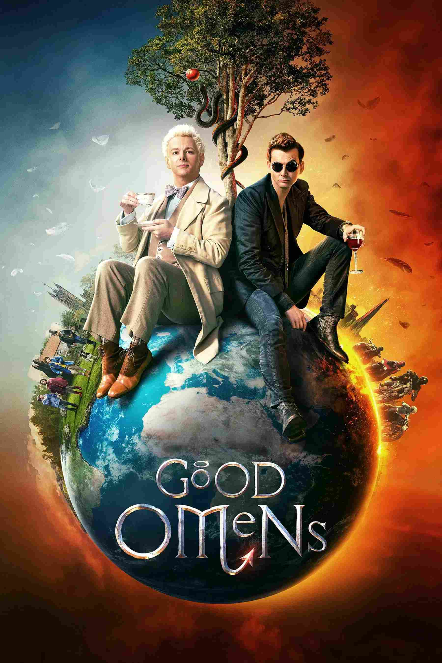 Poster chính thức của phim Phim Viễn Tưởng & Giả Tưởng, Phim Hài "Điểm Lành (Phần 2)" (Good Omens - 2019), với sự tham gia của diễn viên Michael Sheen và David Tennant.